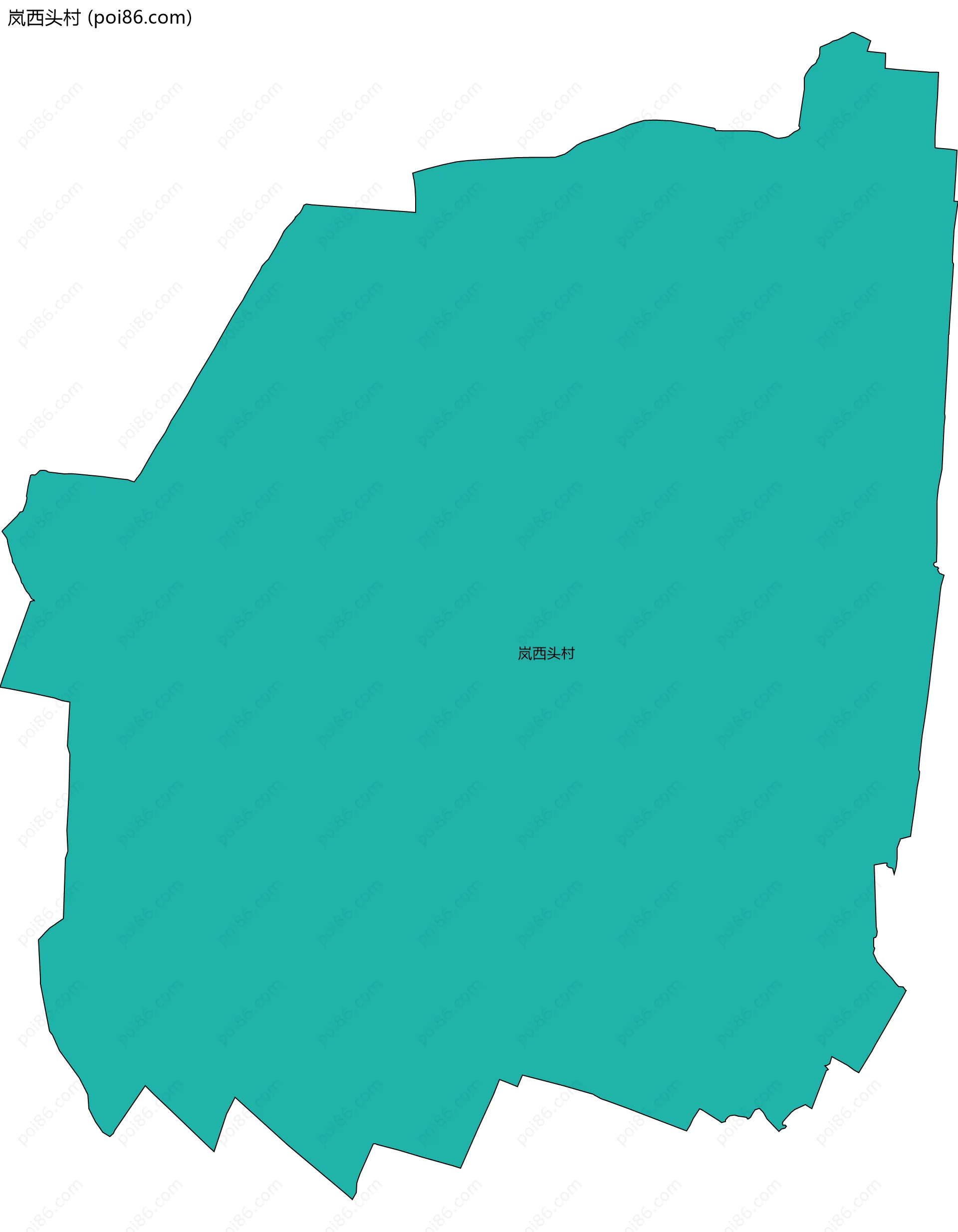 岚西头村边界地图