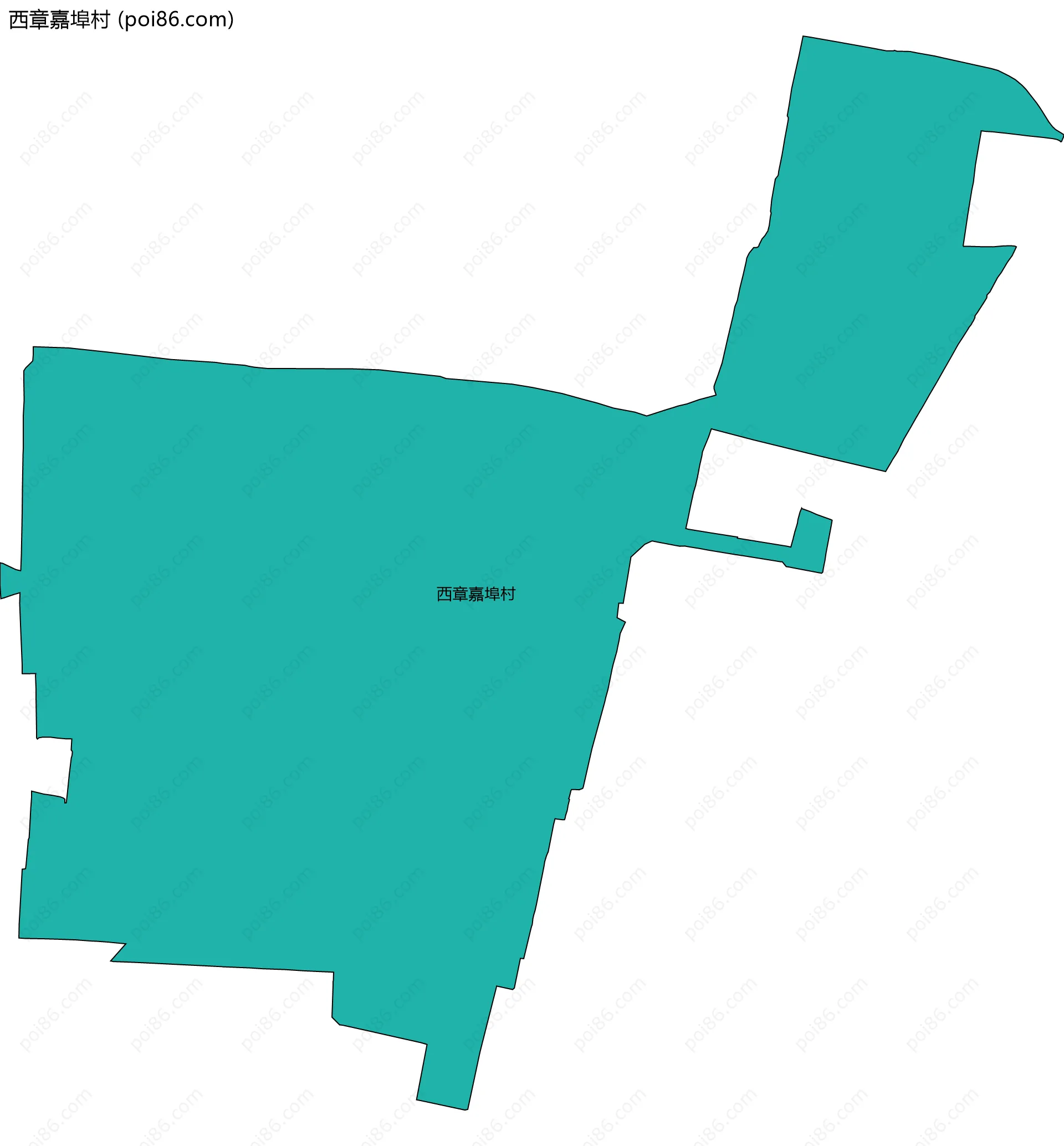 西章嘉埠村边界地图