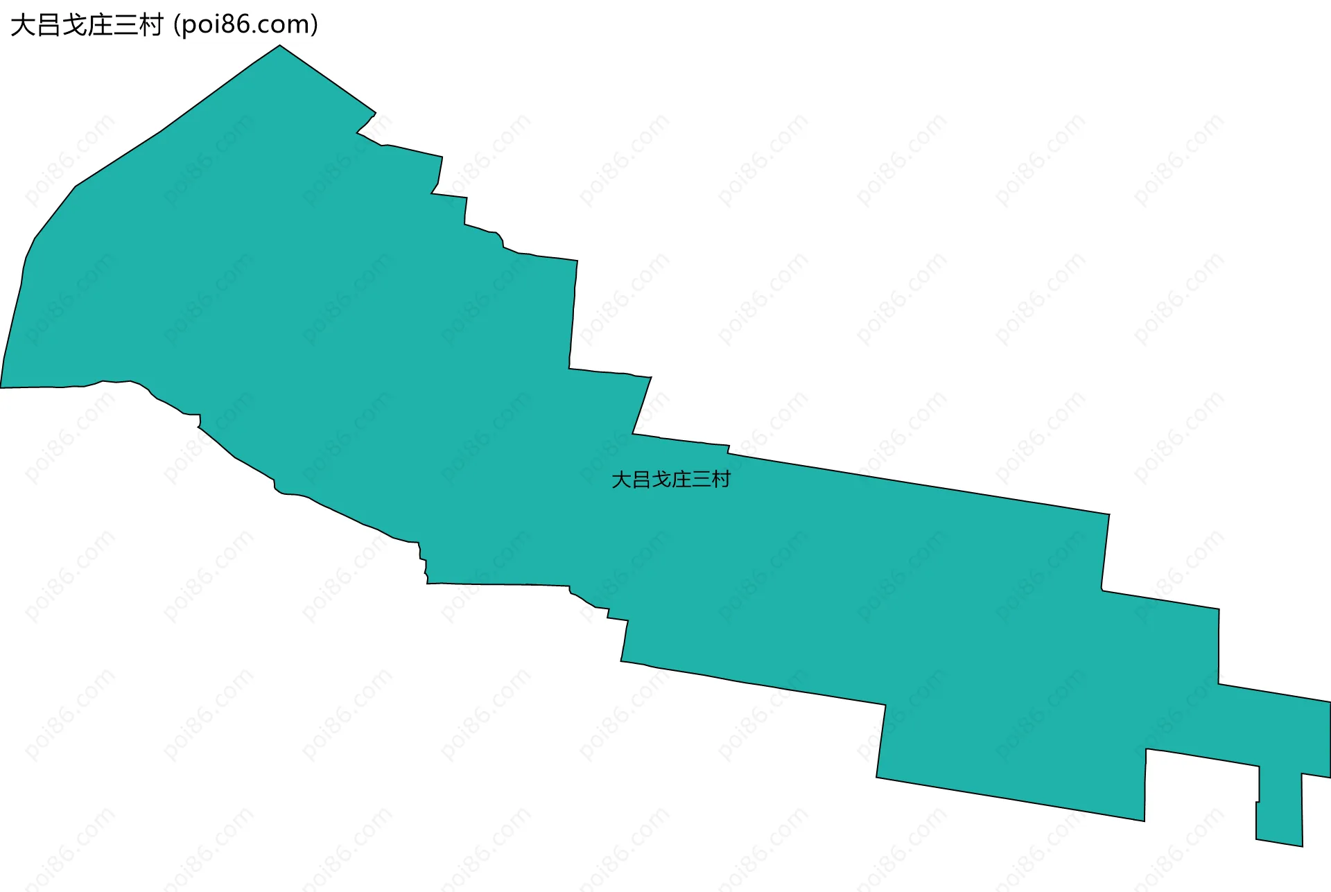 大吕戈庄三村边界地图