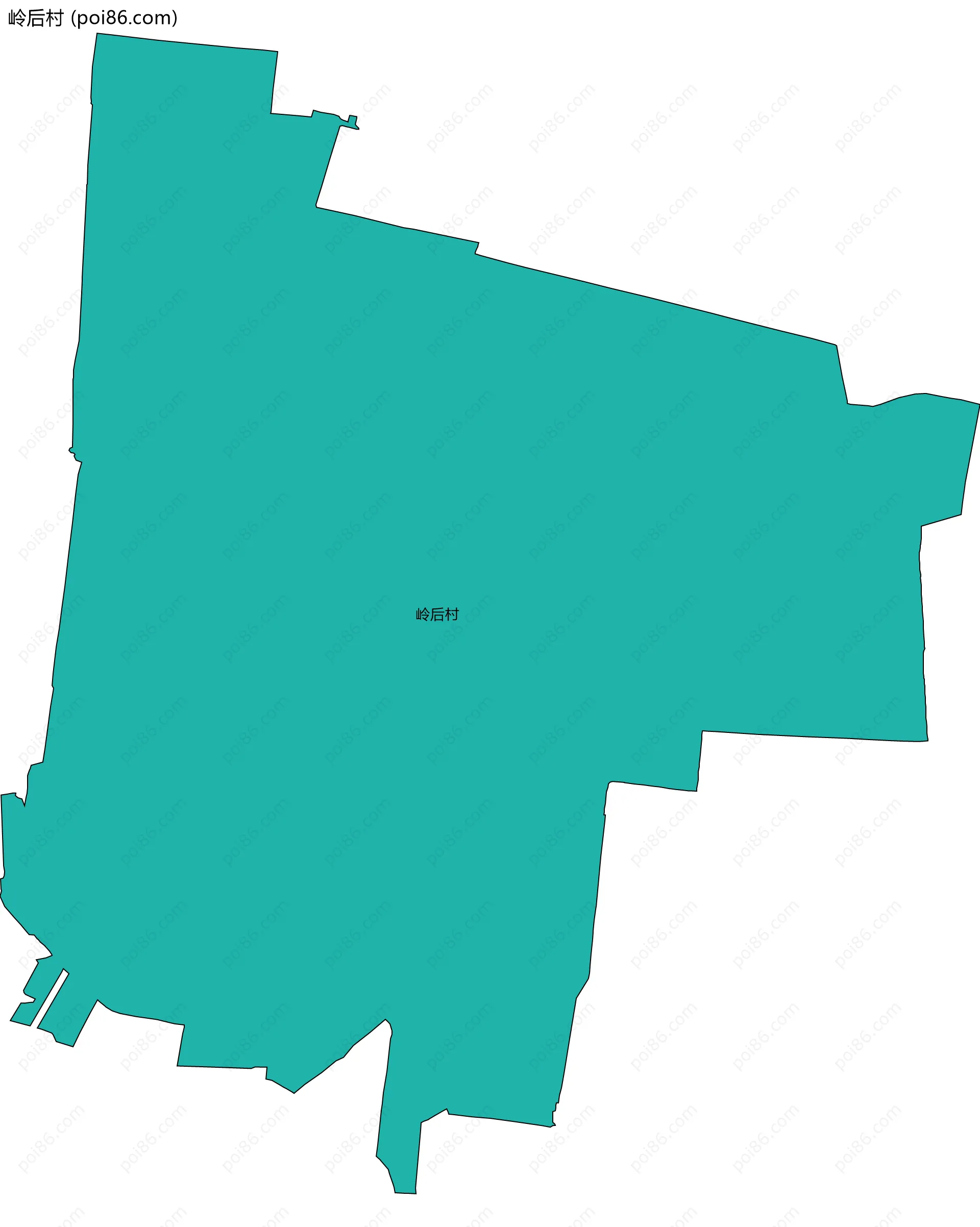 岭后村边界地图