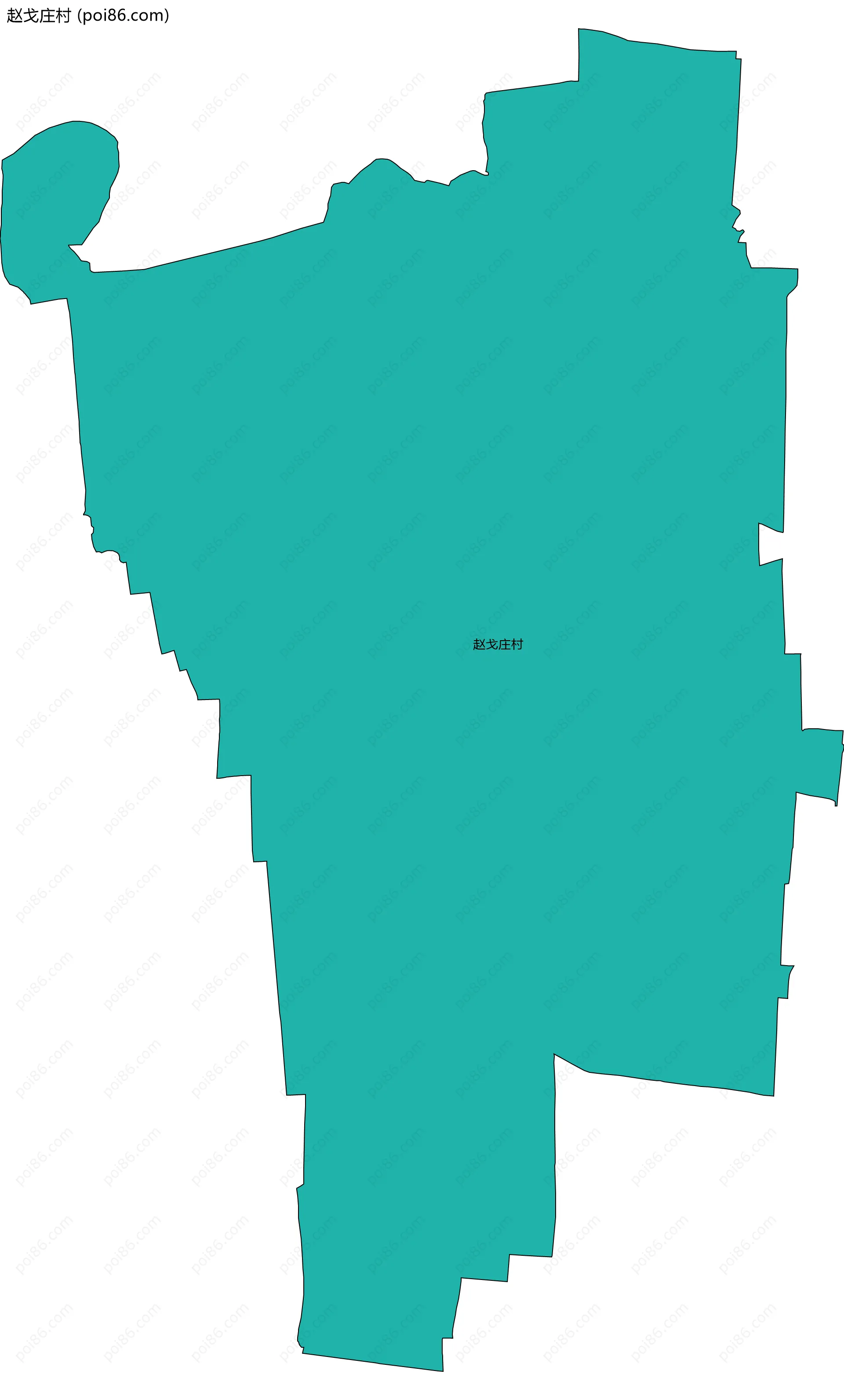 赵戈庄村边界地图