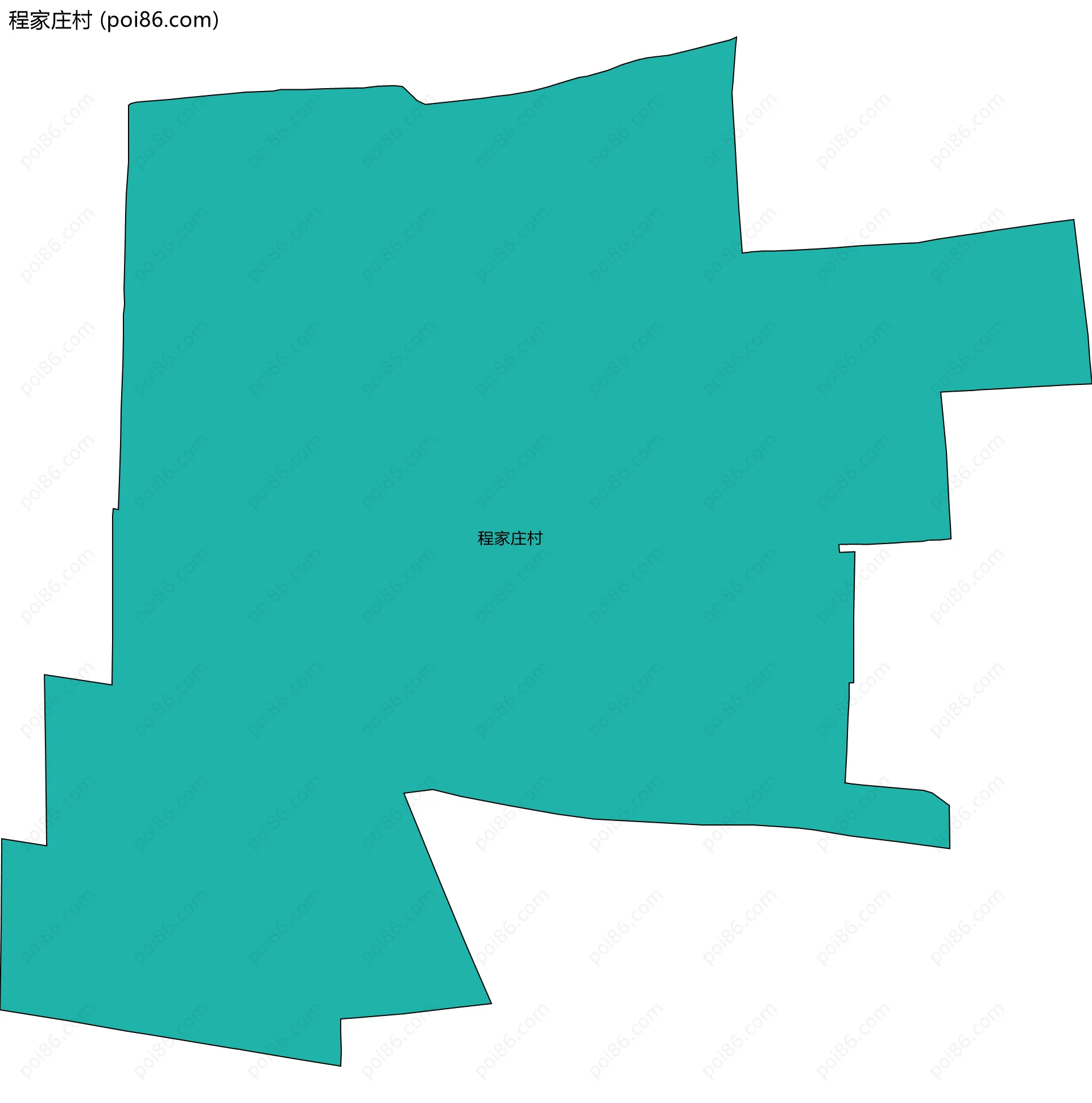 程家庄村边界地图