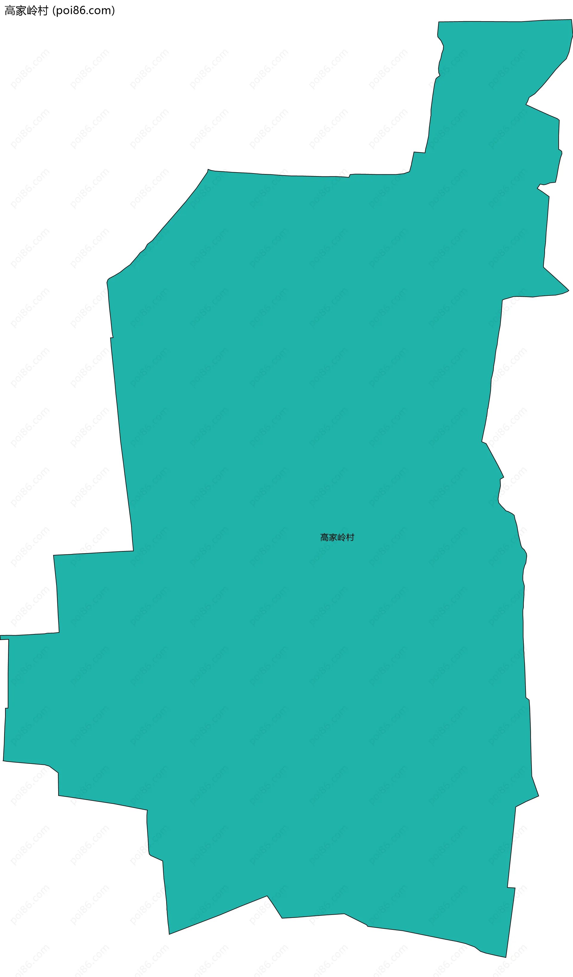 高家岭村边界地图