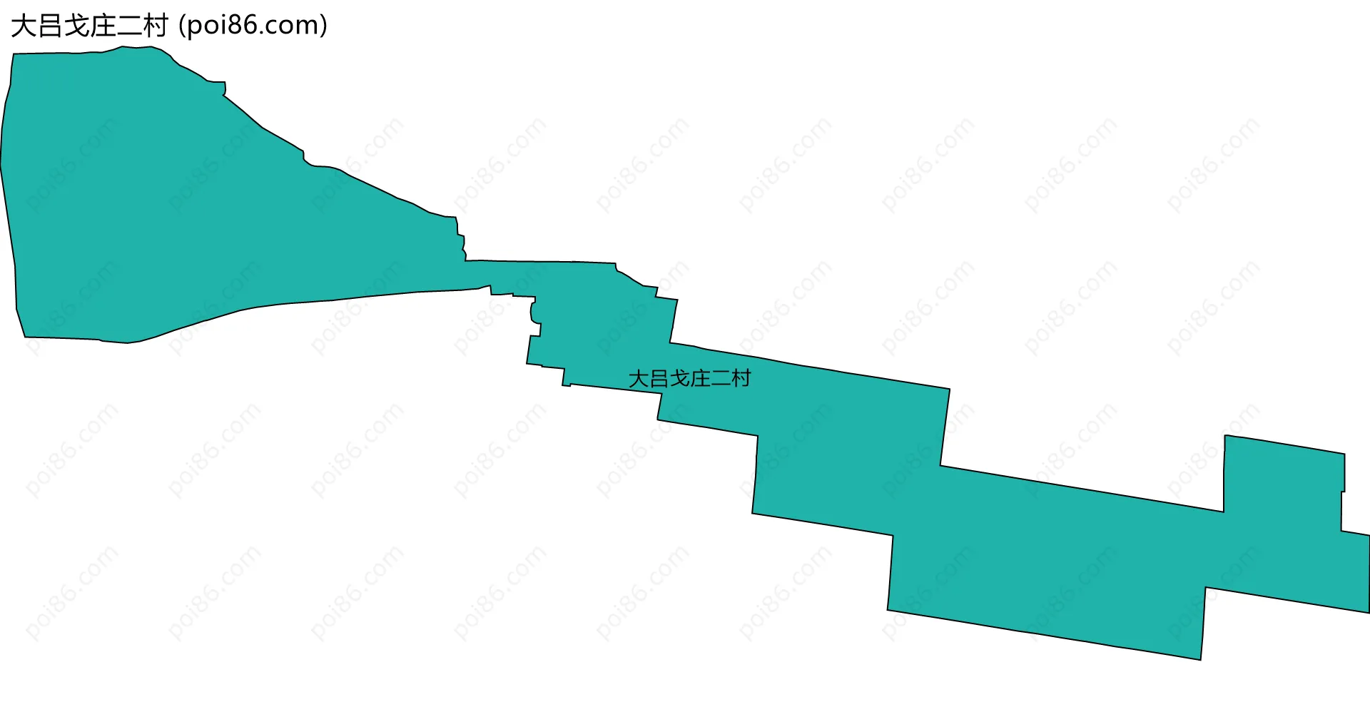 大吕戈庄二村边界地图