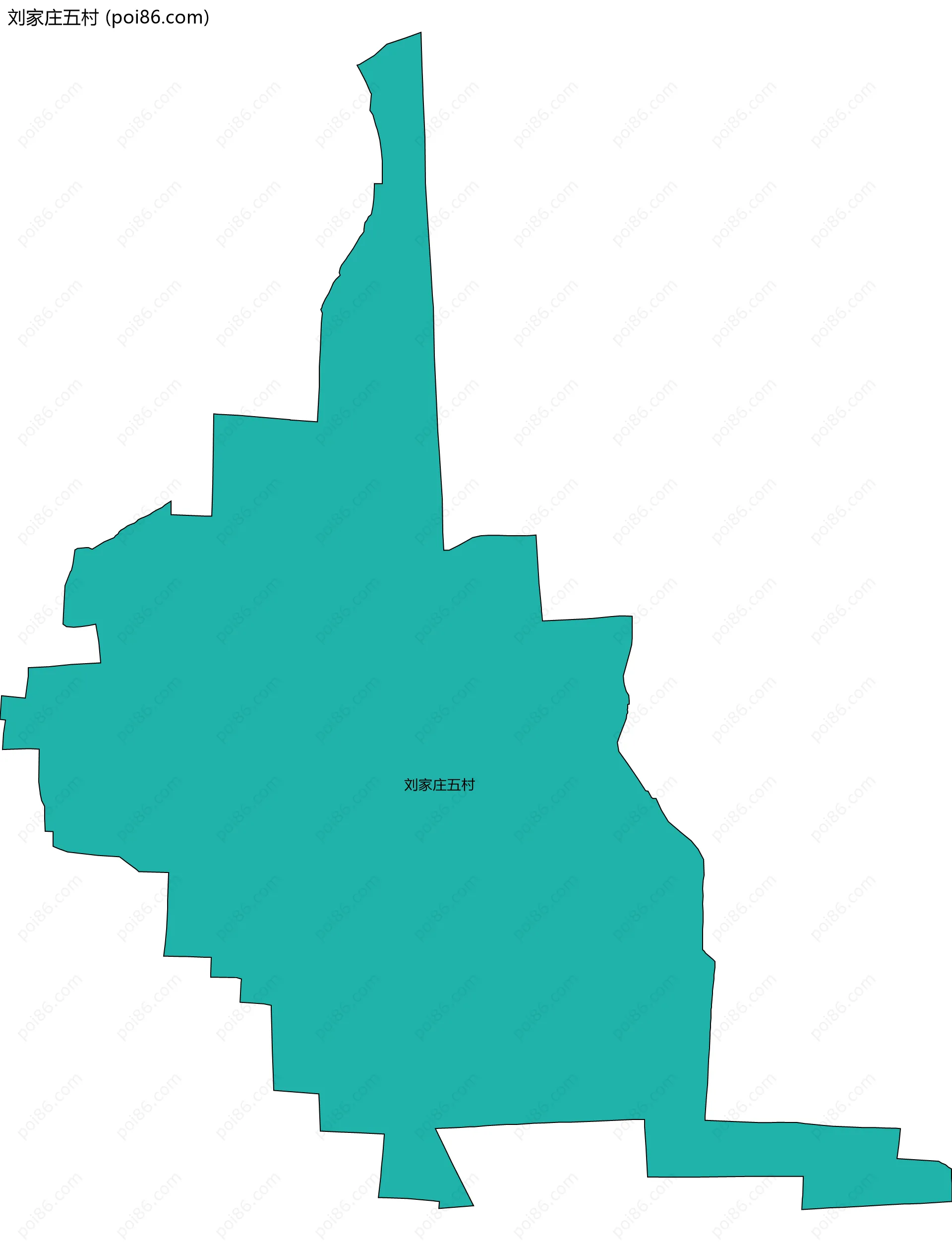 刘家庄五村边界地图