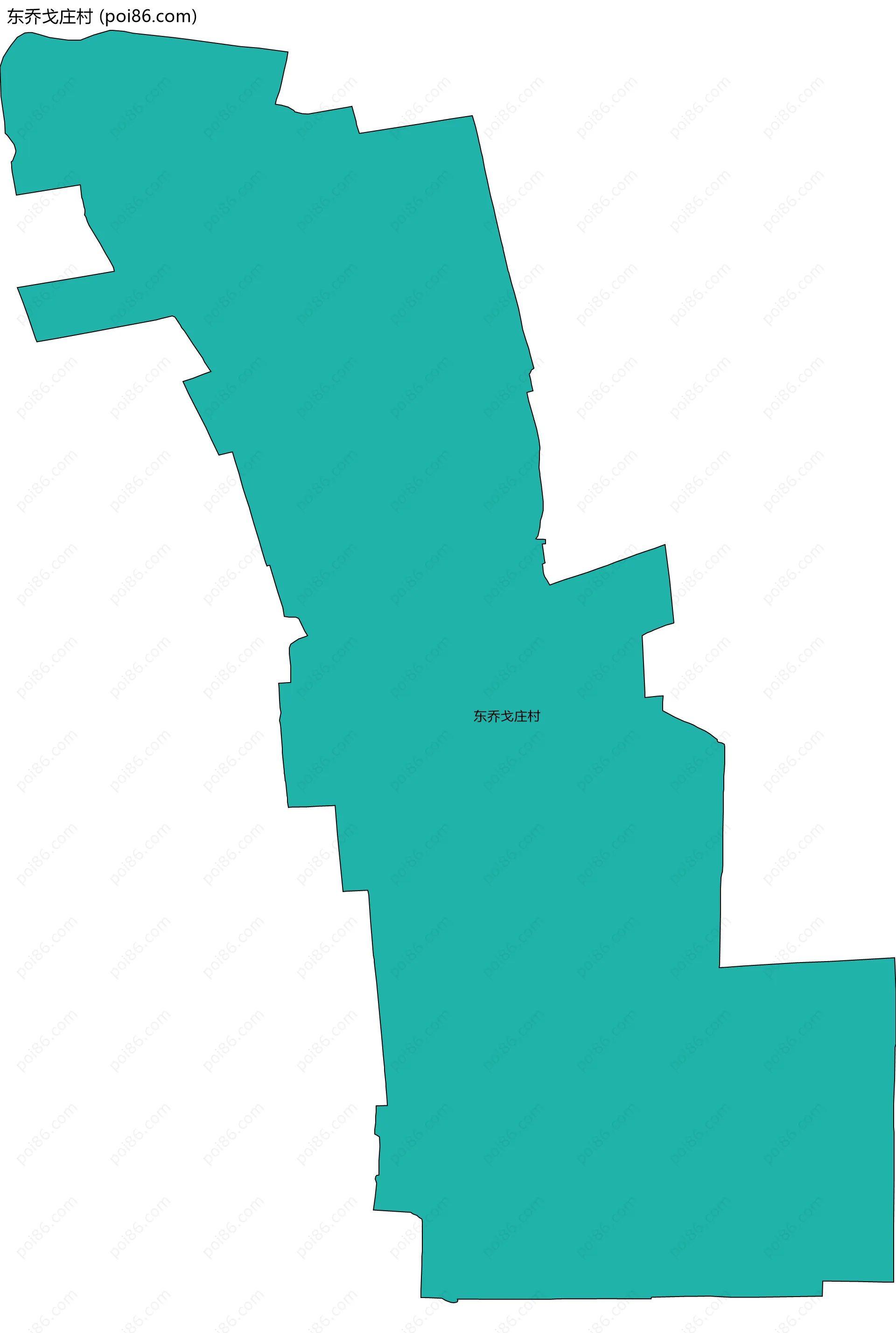 东乔戈庄村边界地图