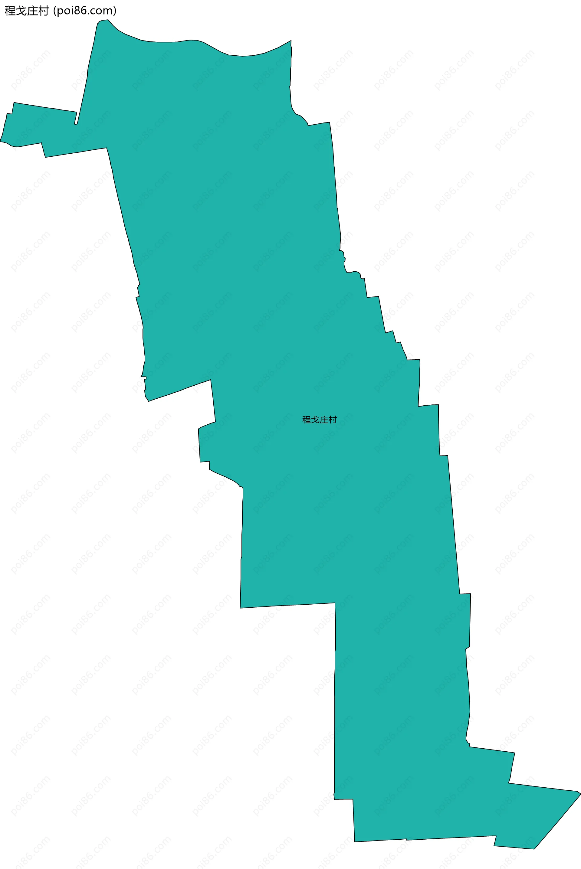 程戈庄村边界地图