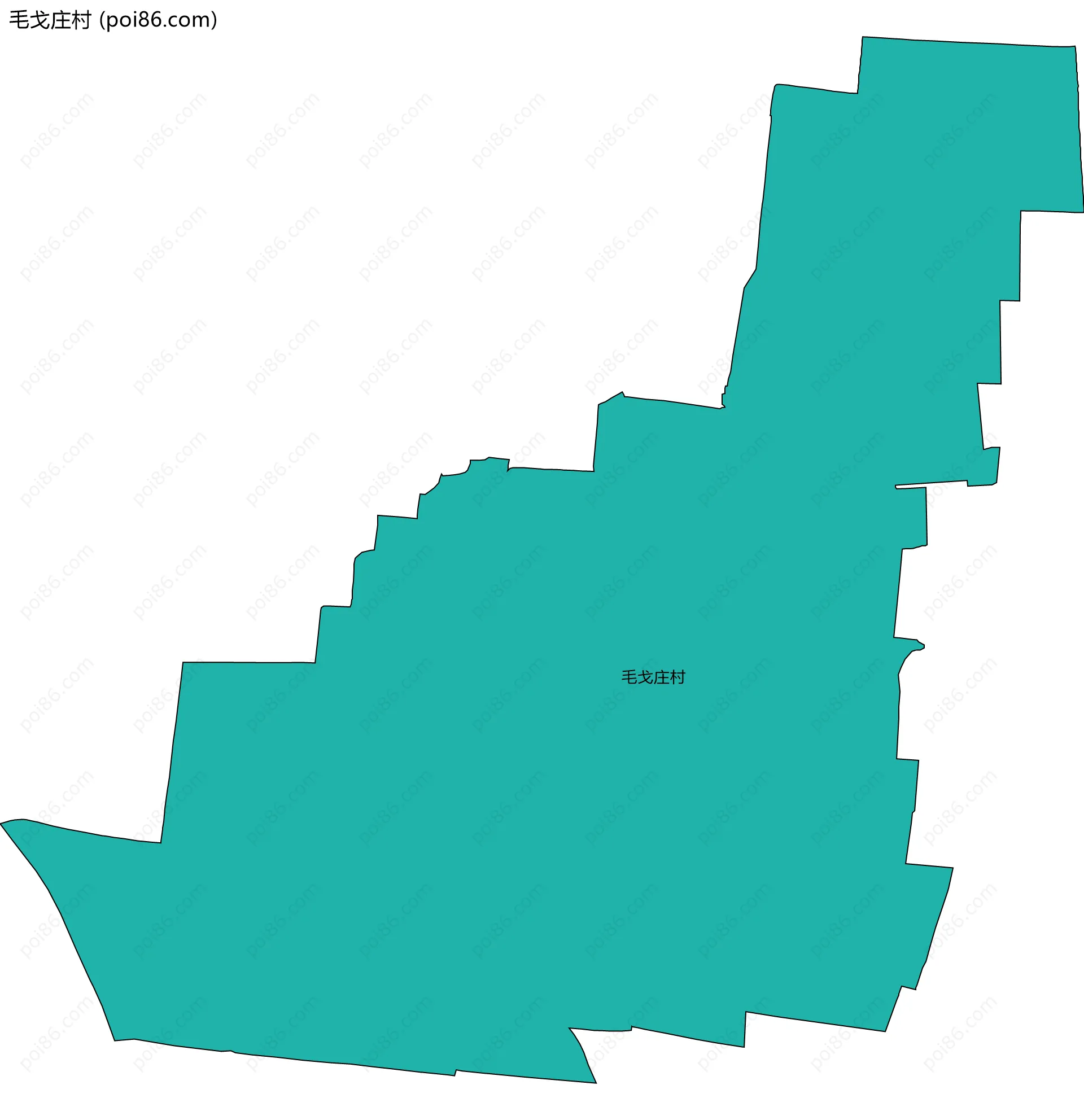 毛戈庄村边界地图