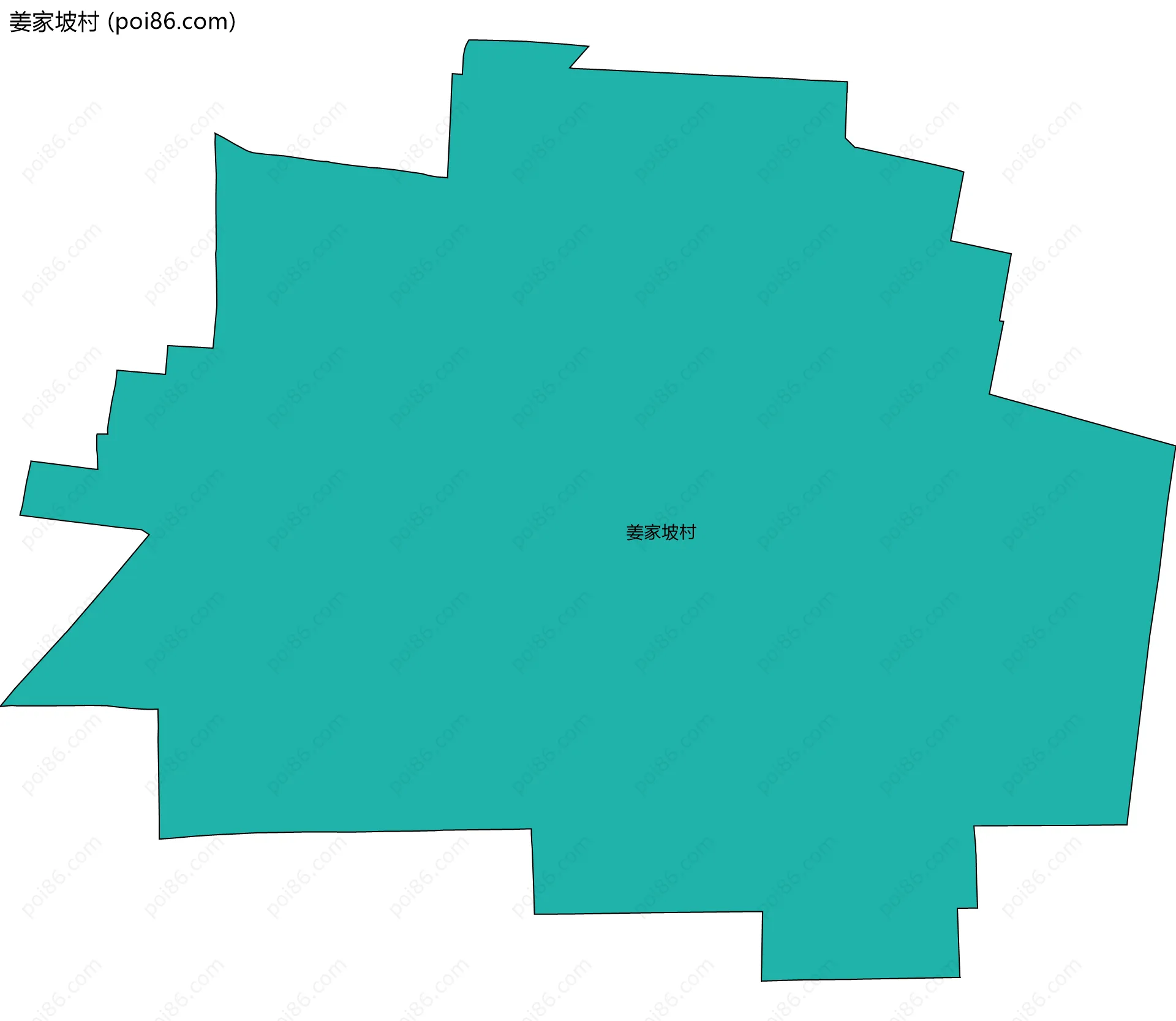 姜家坡村边界地图