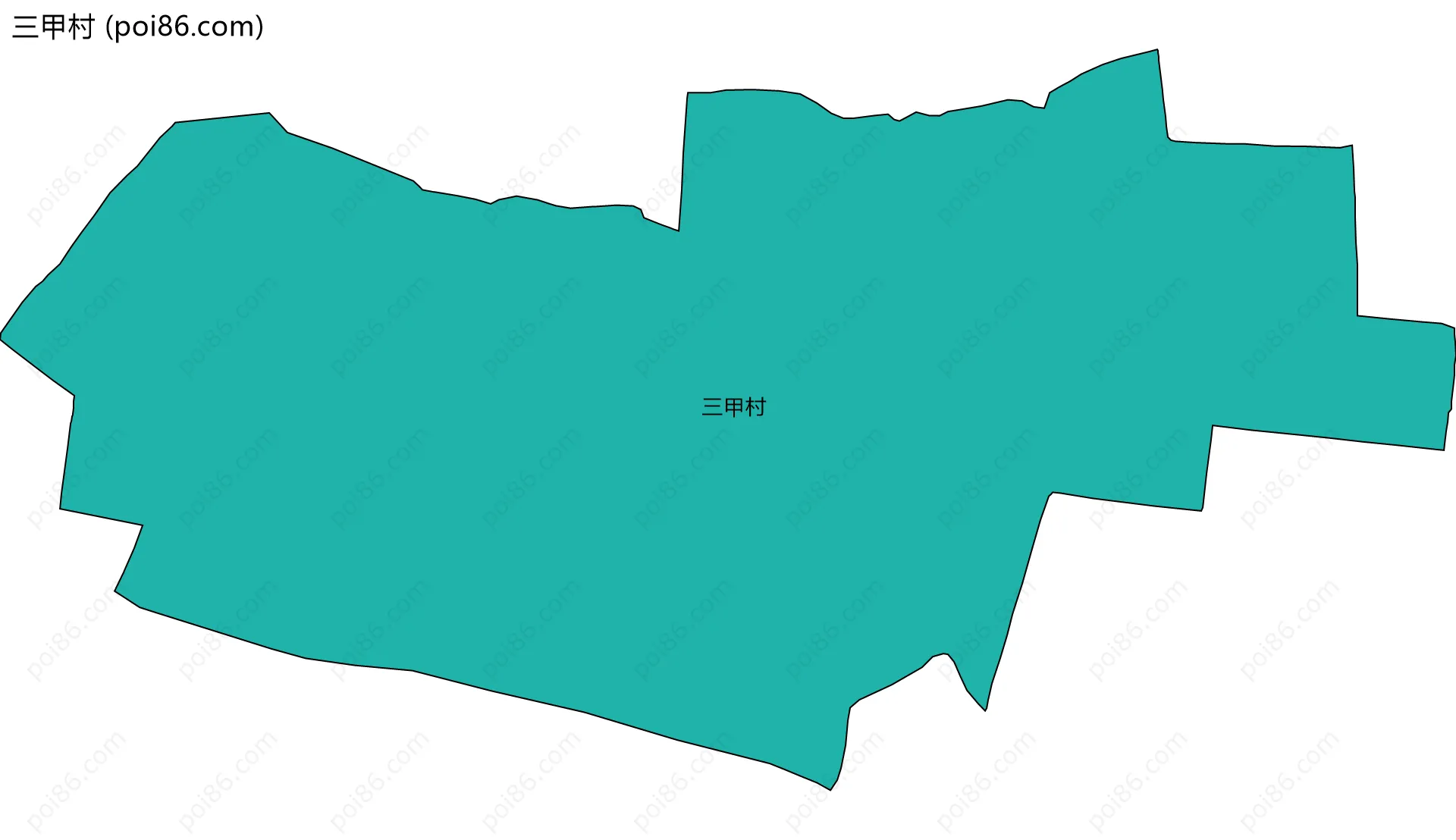 三甲村边界地图