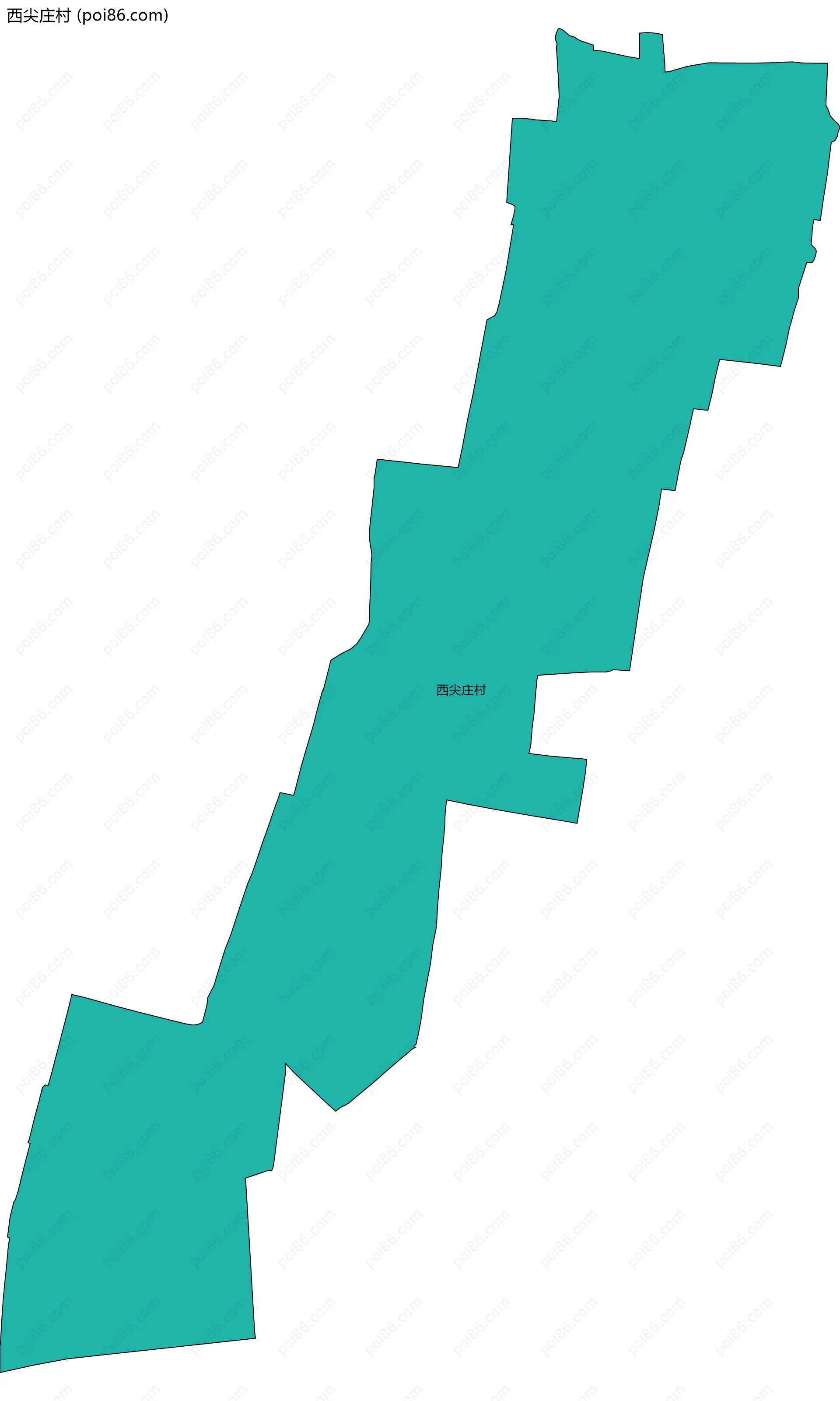 西尖庄村边界地图