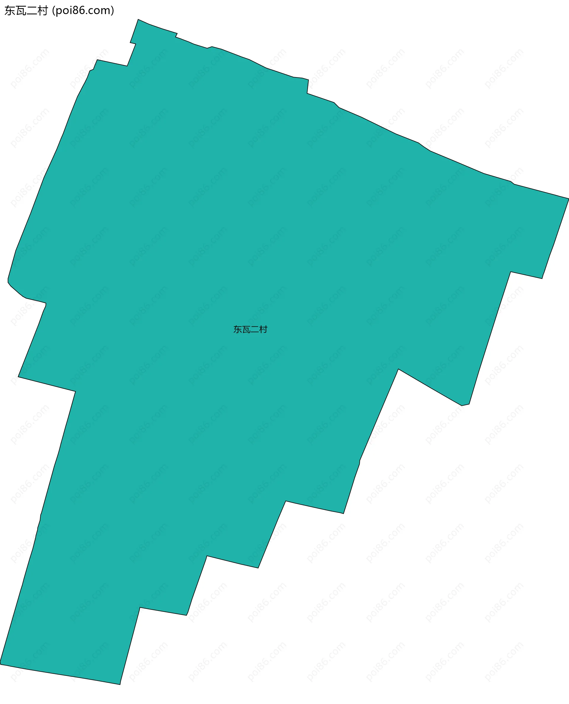 东瓦二村边界地图