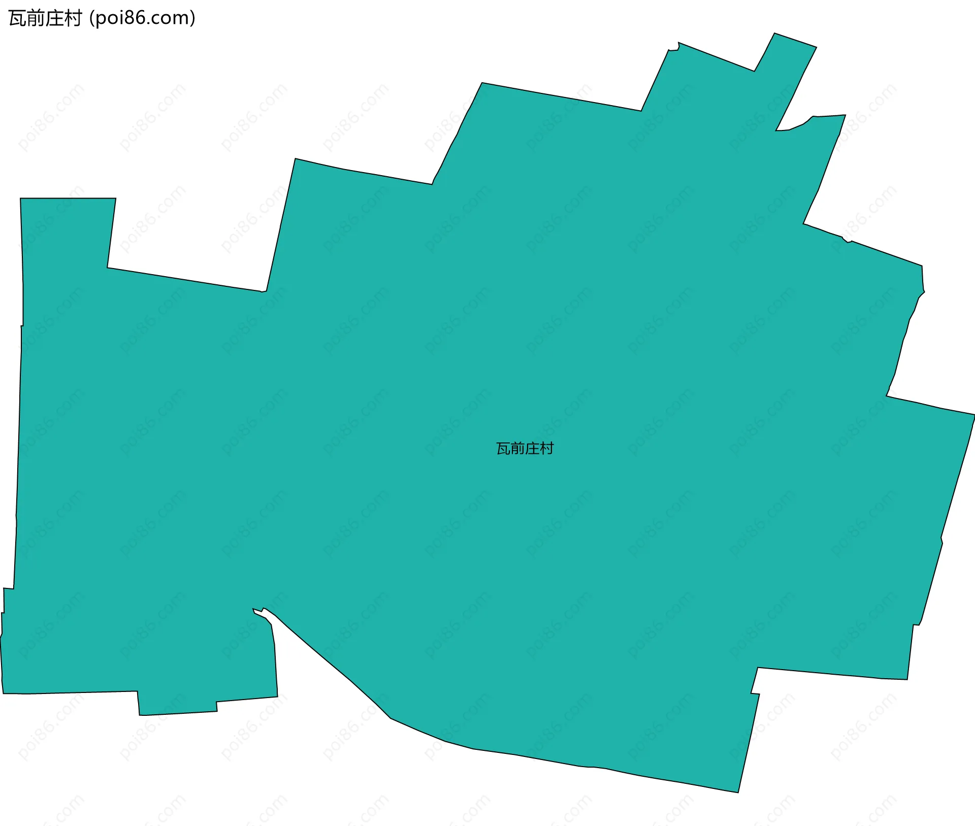 瓦前庄村边界地图