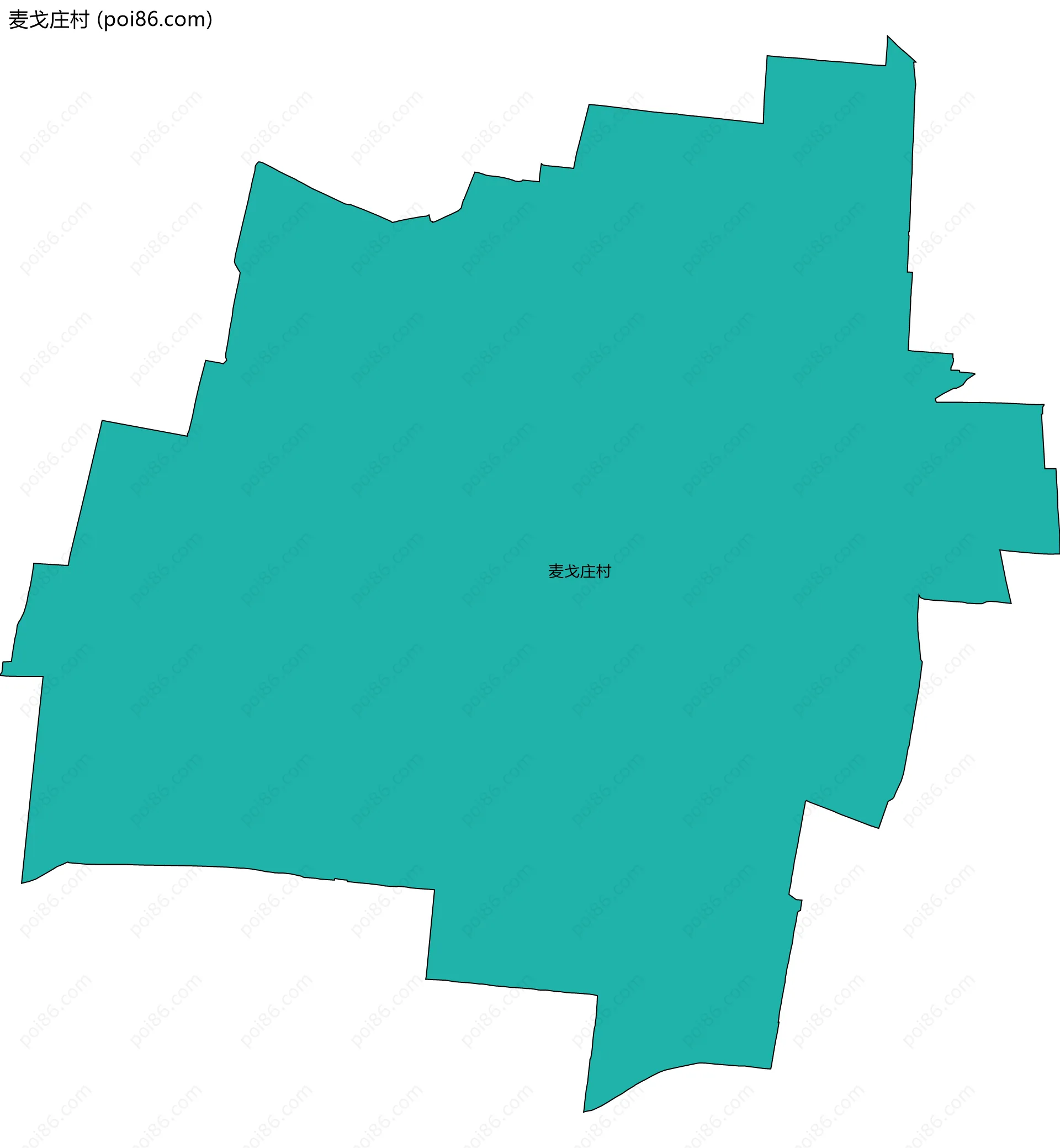 麦戈庄村边界地图