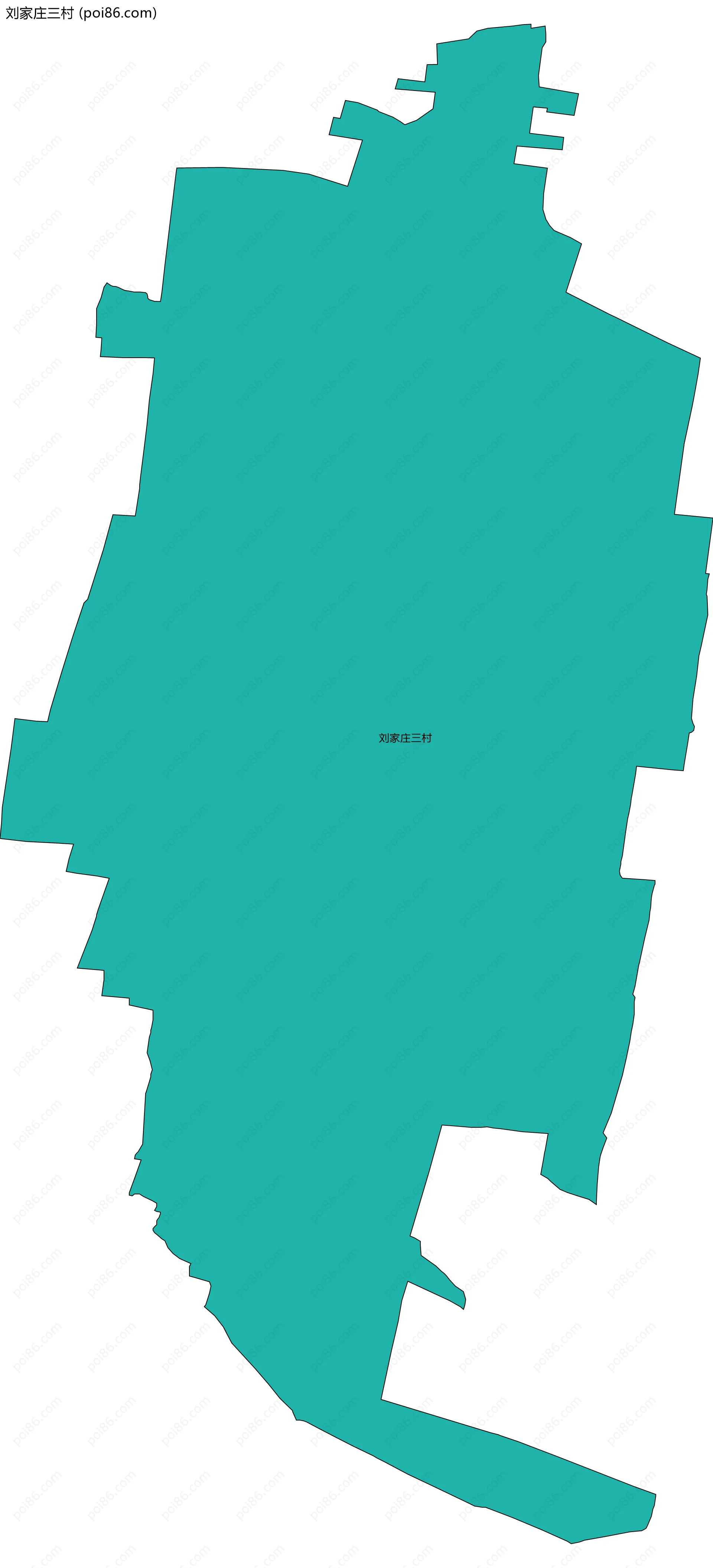 刘家庄三村边界地图