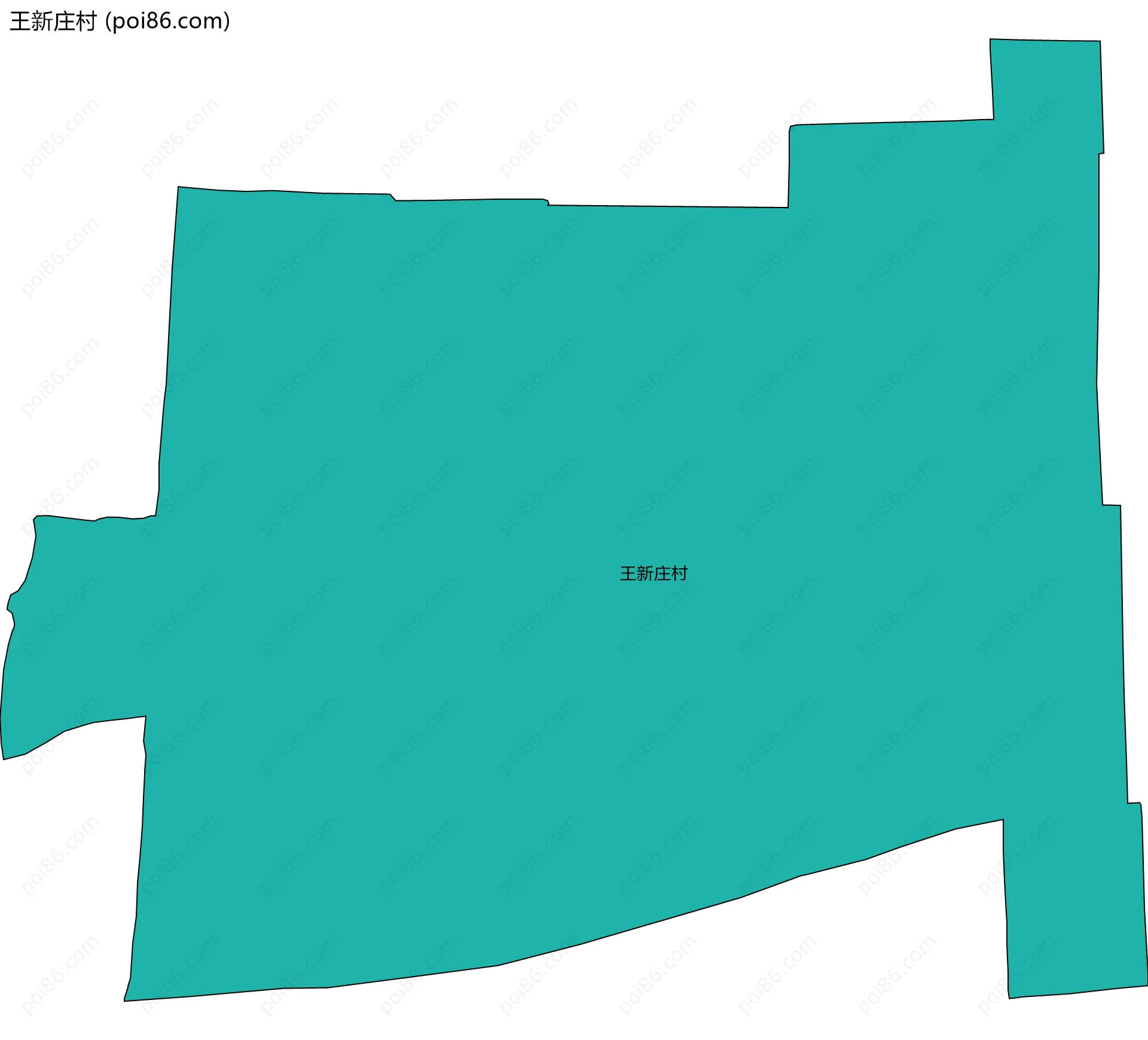 王新庄村边界地图