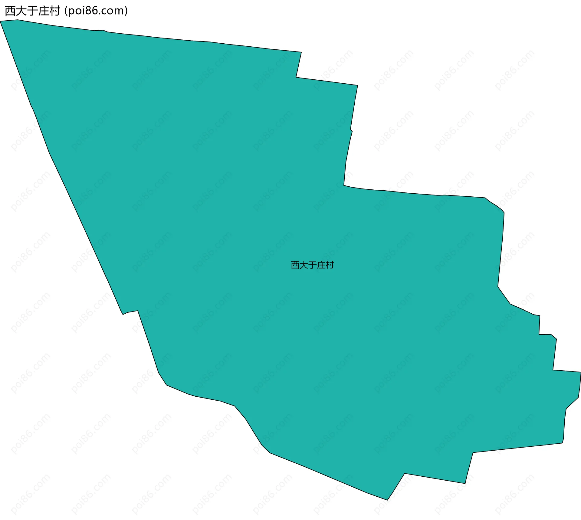 西大于庄村边界地图