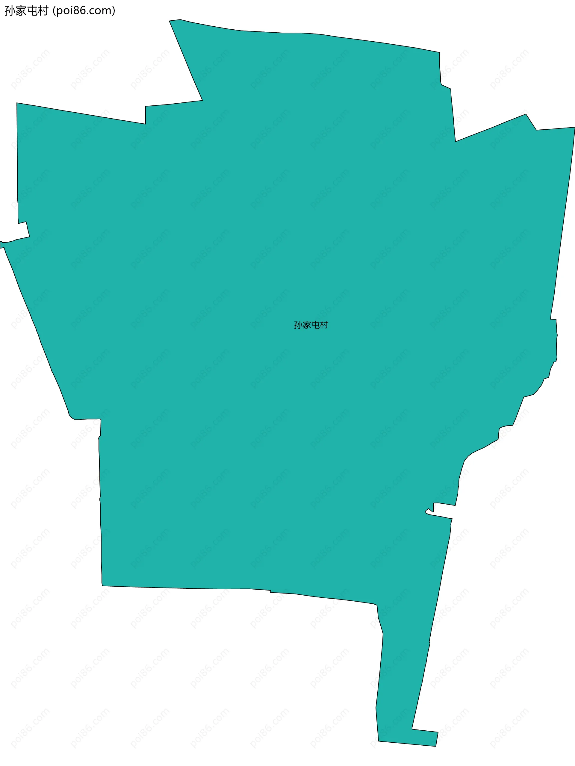 孙家屯村边界地图