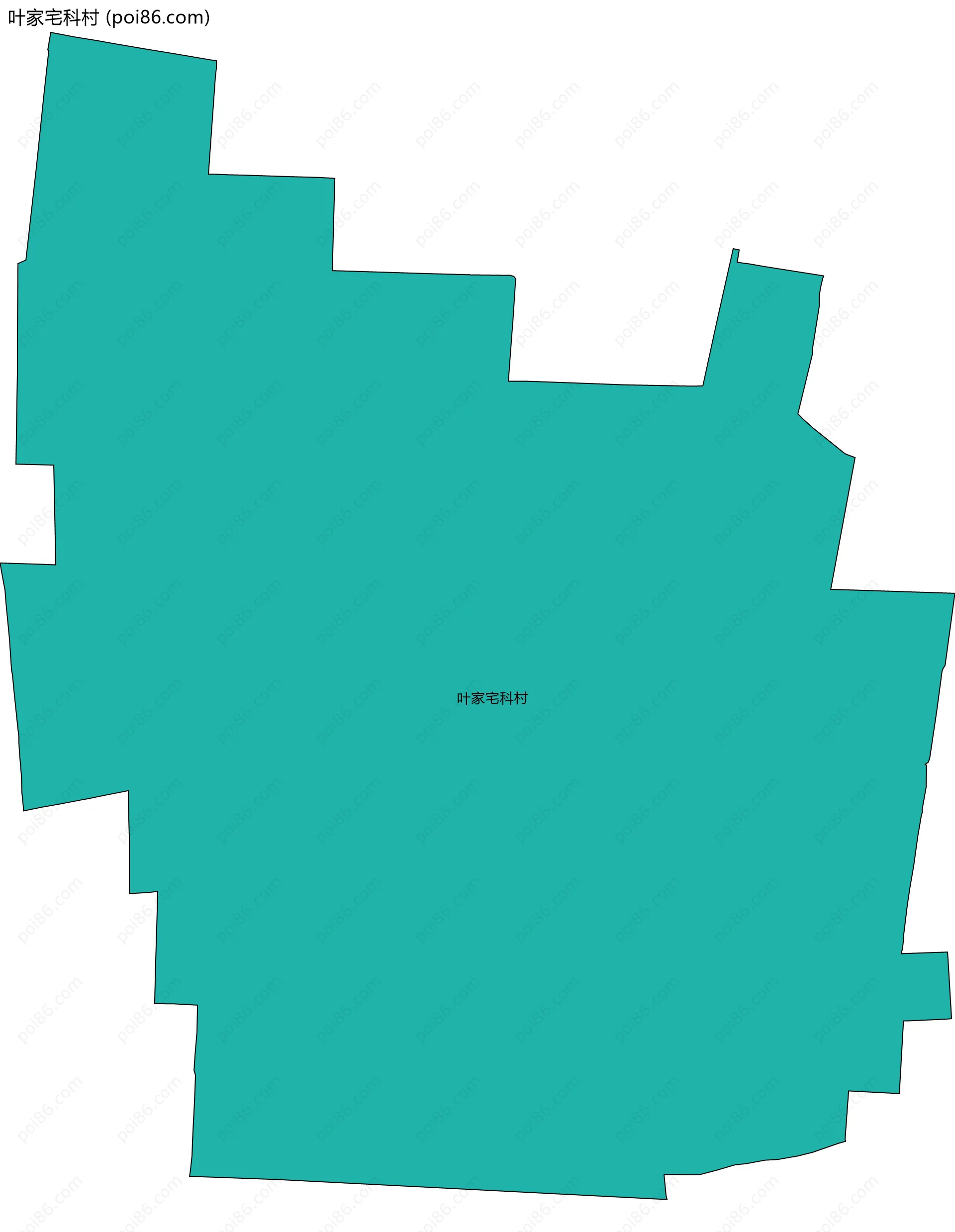 叶家宅科村边界地图