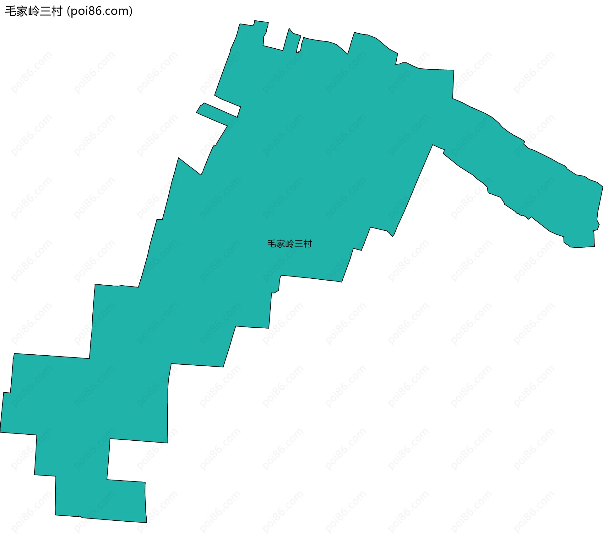 毛家岭三村边界地图