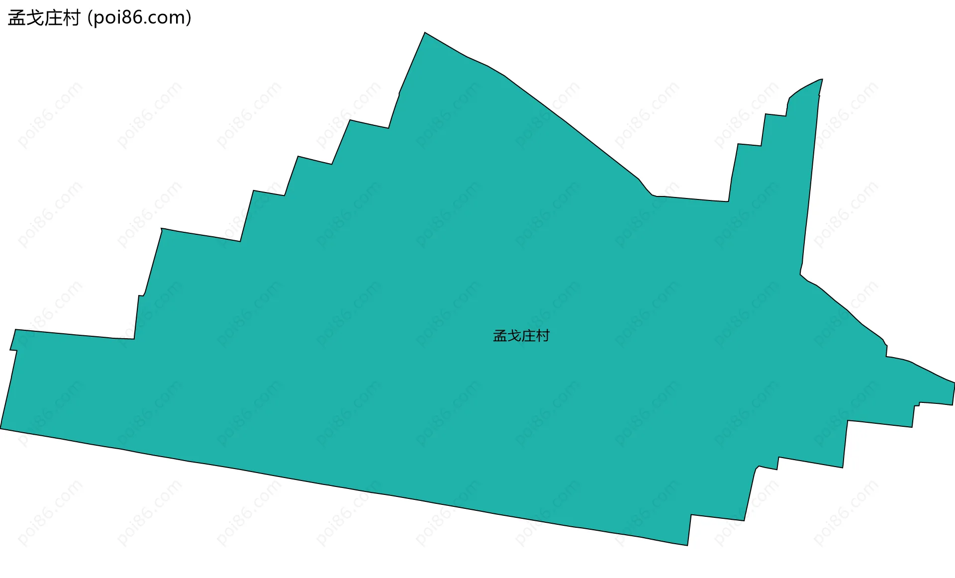 孟戈庄村边界地图