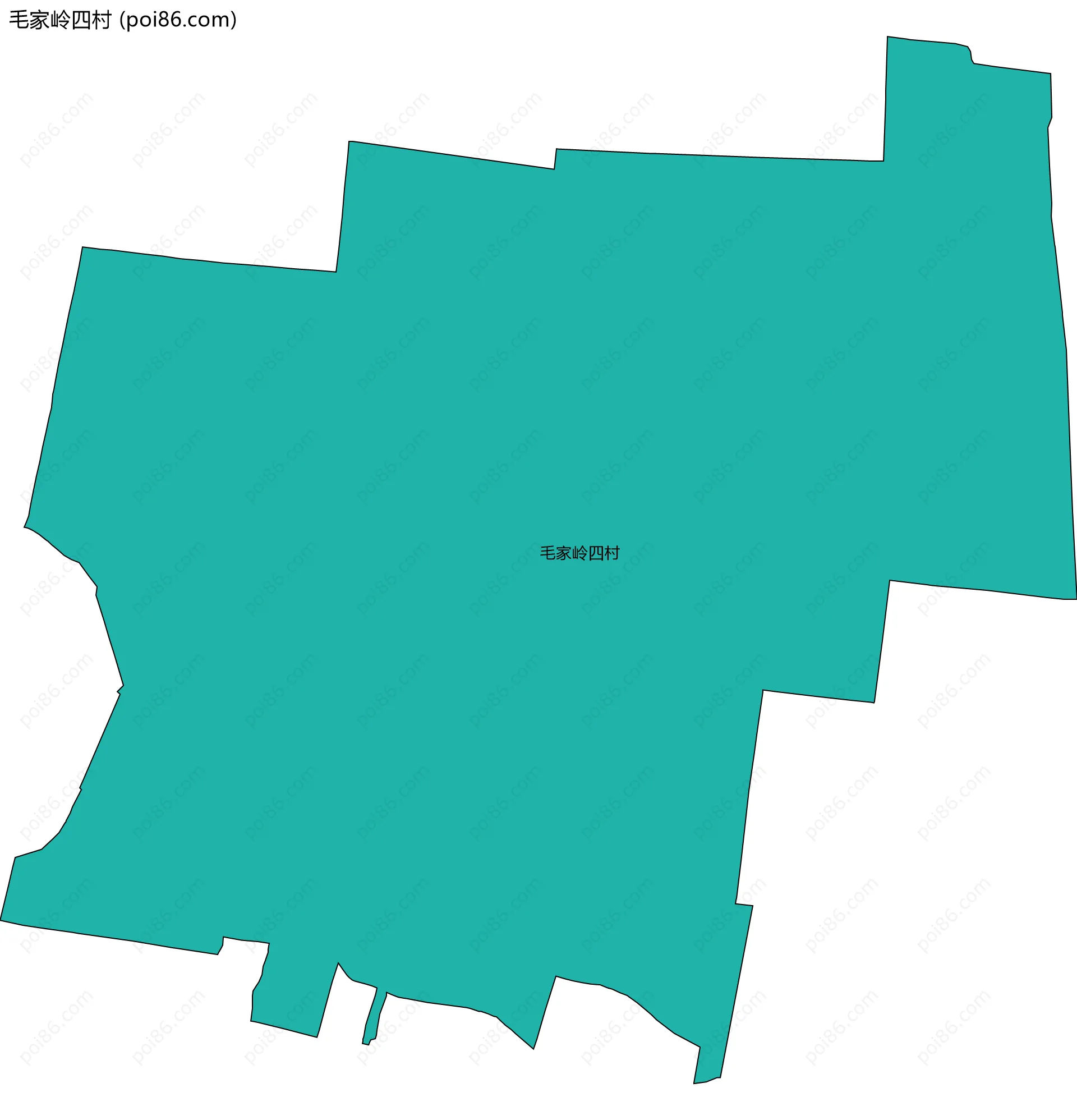 毛家岭四村边界地图