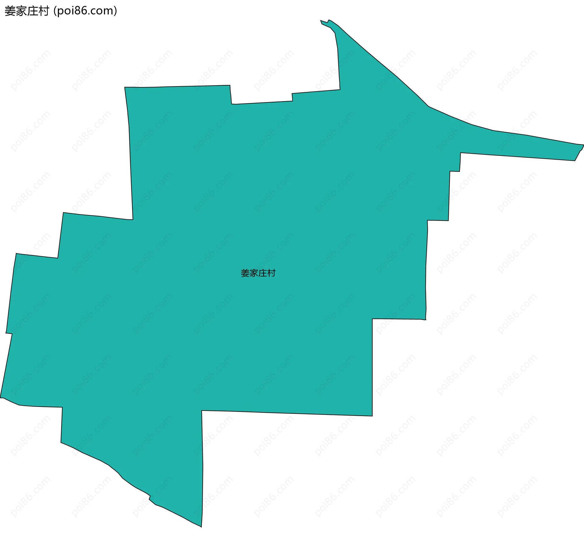 姜家庄村边界地图