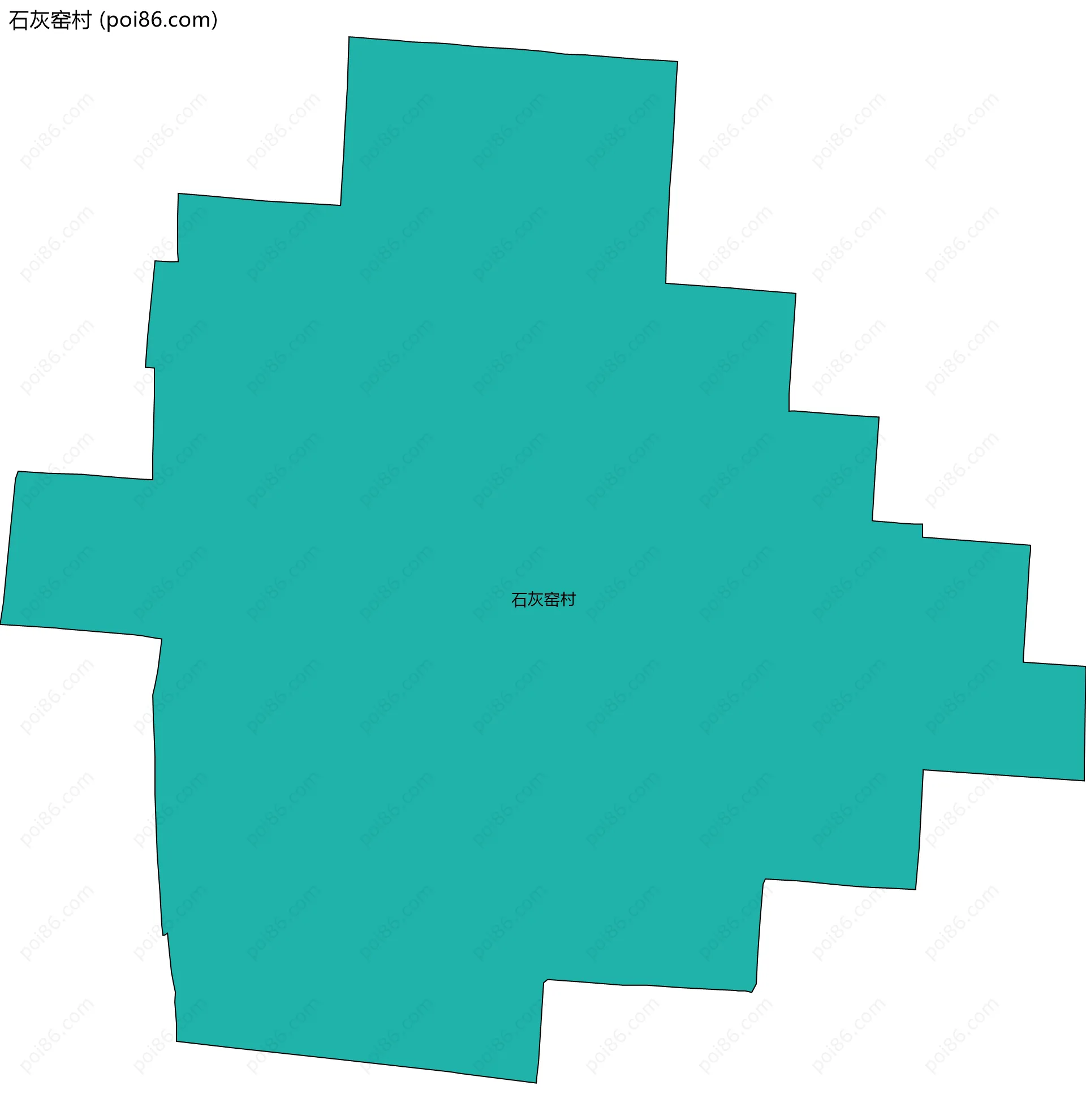 石灰窑村边界地图