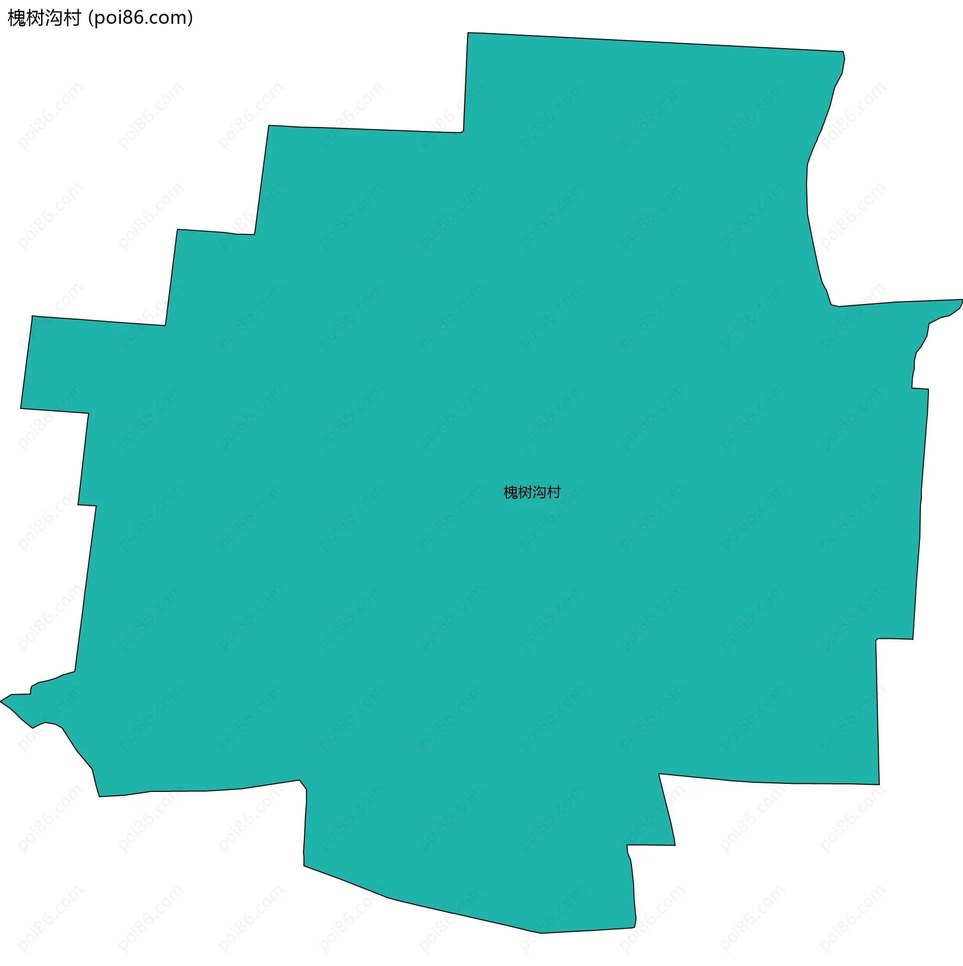 槐树沟村边界地图