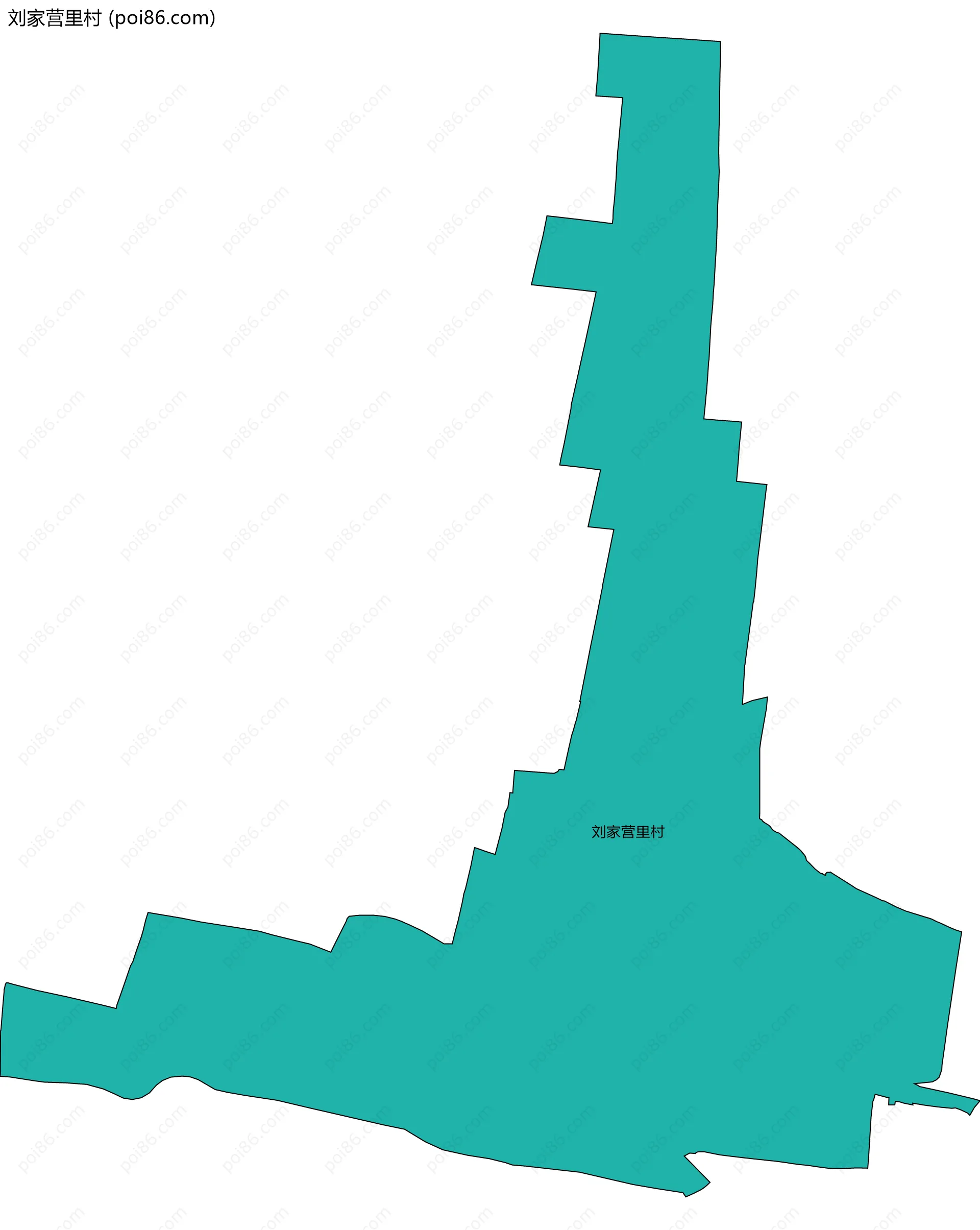 刘家营里村边界地图