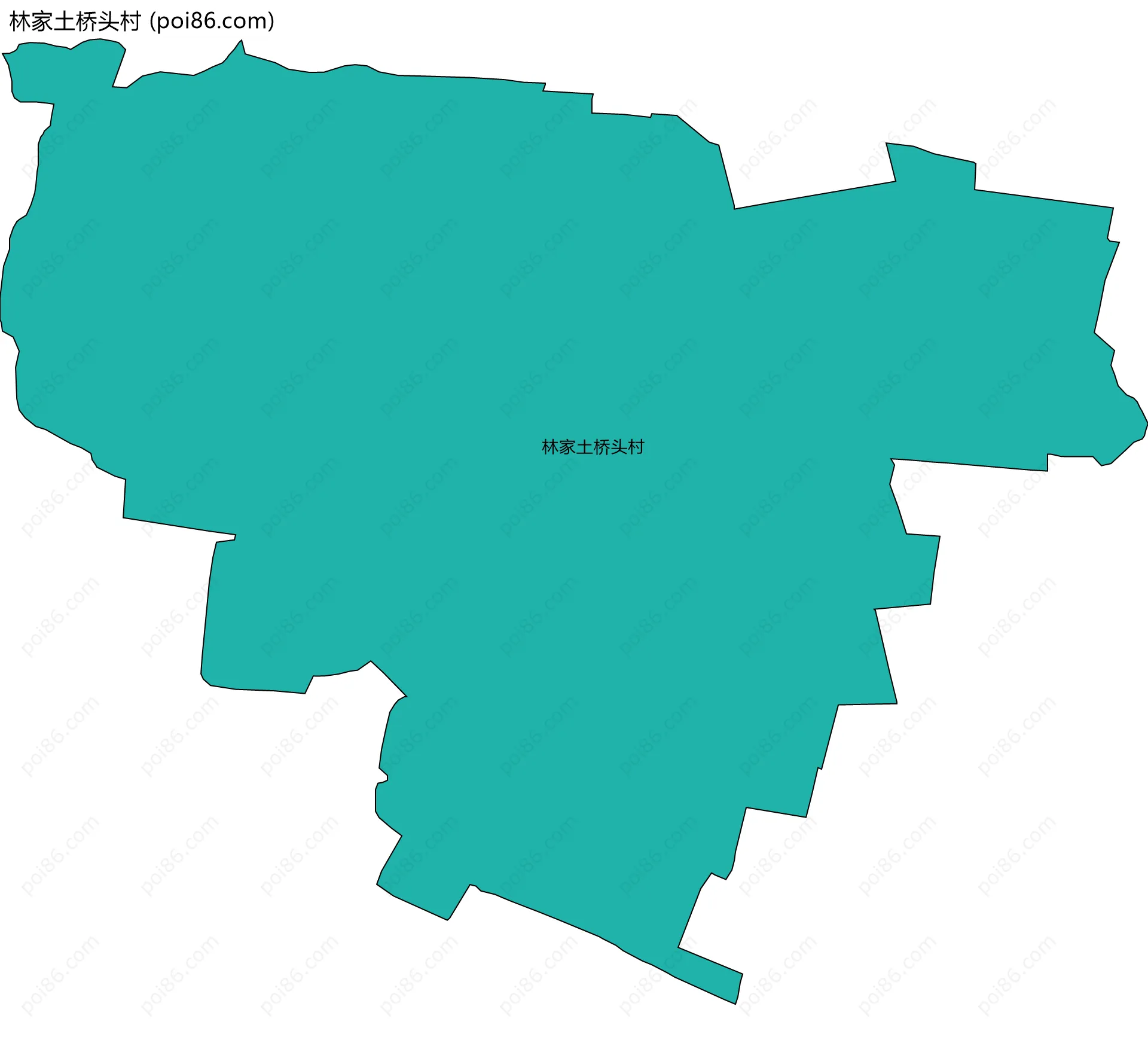 林家土桥头村边界地图