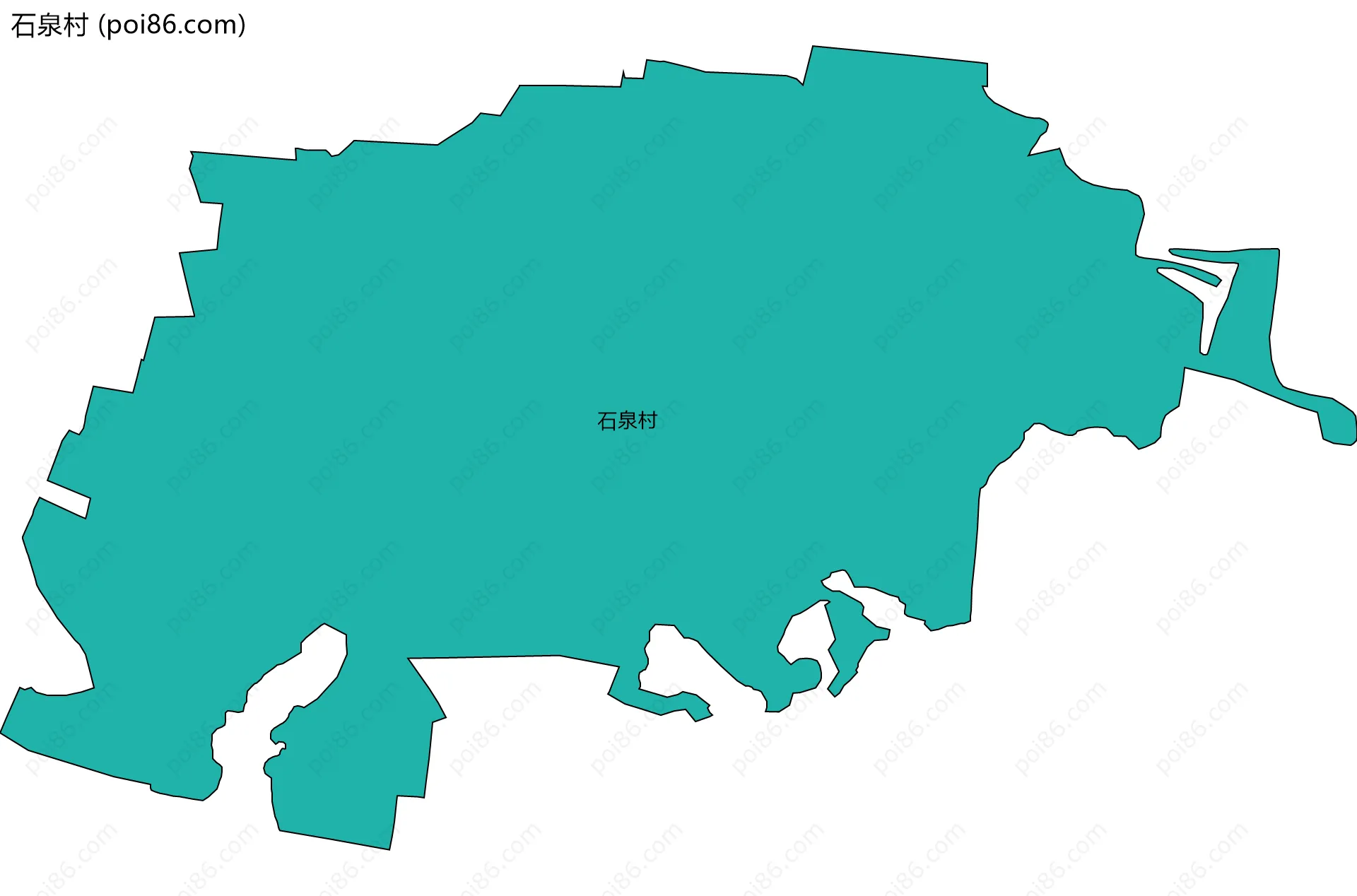 石泉村边界地图