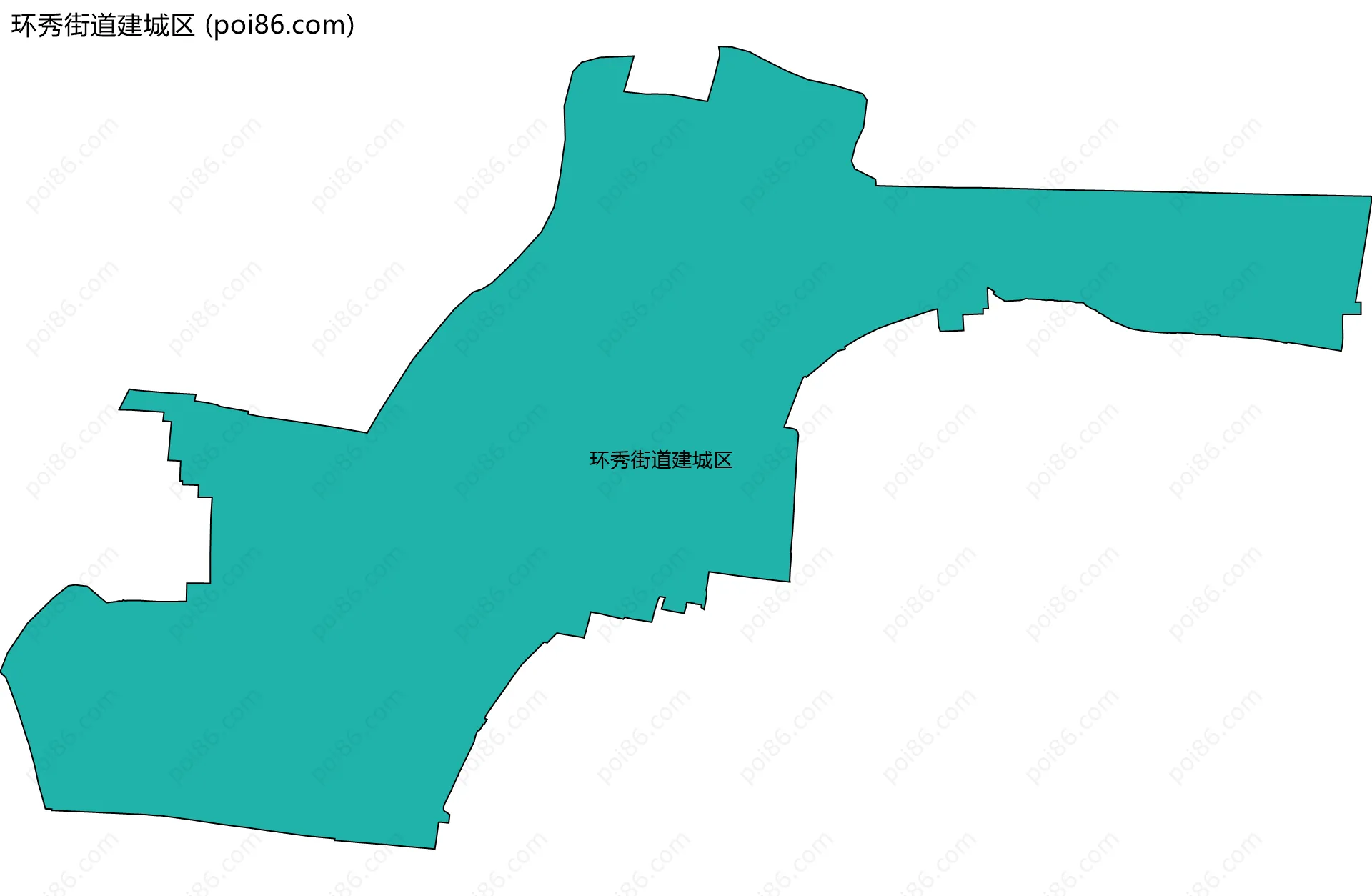 环秀街道建城区边界地图