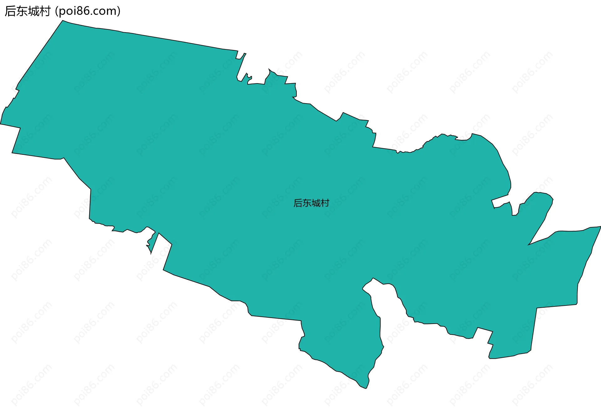 后东城村边界地图