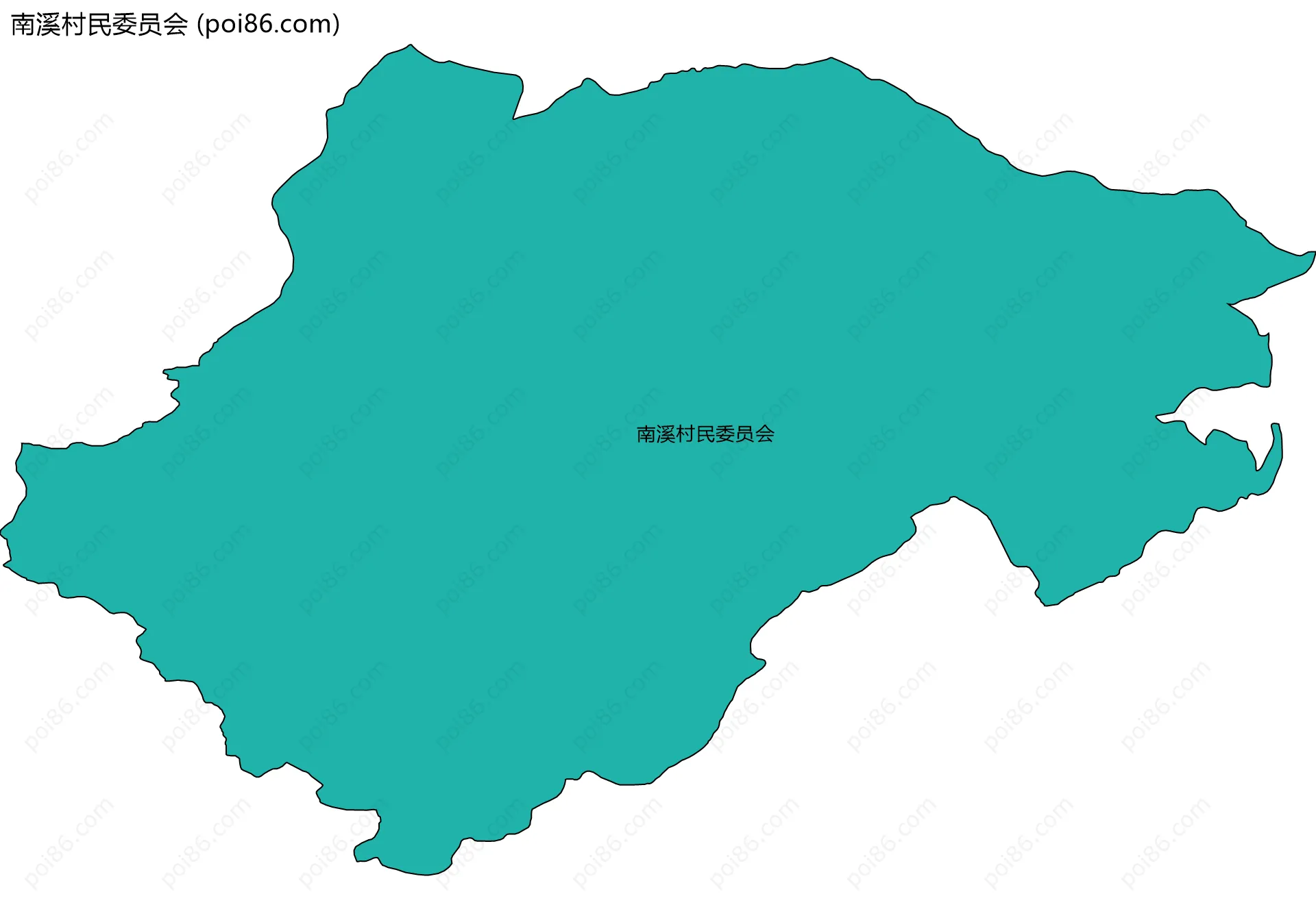 南溪村民委员会边界地图