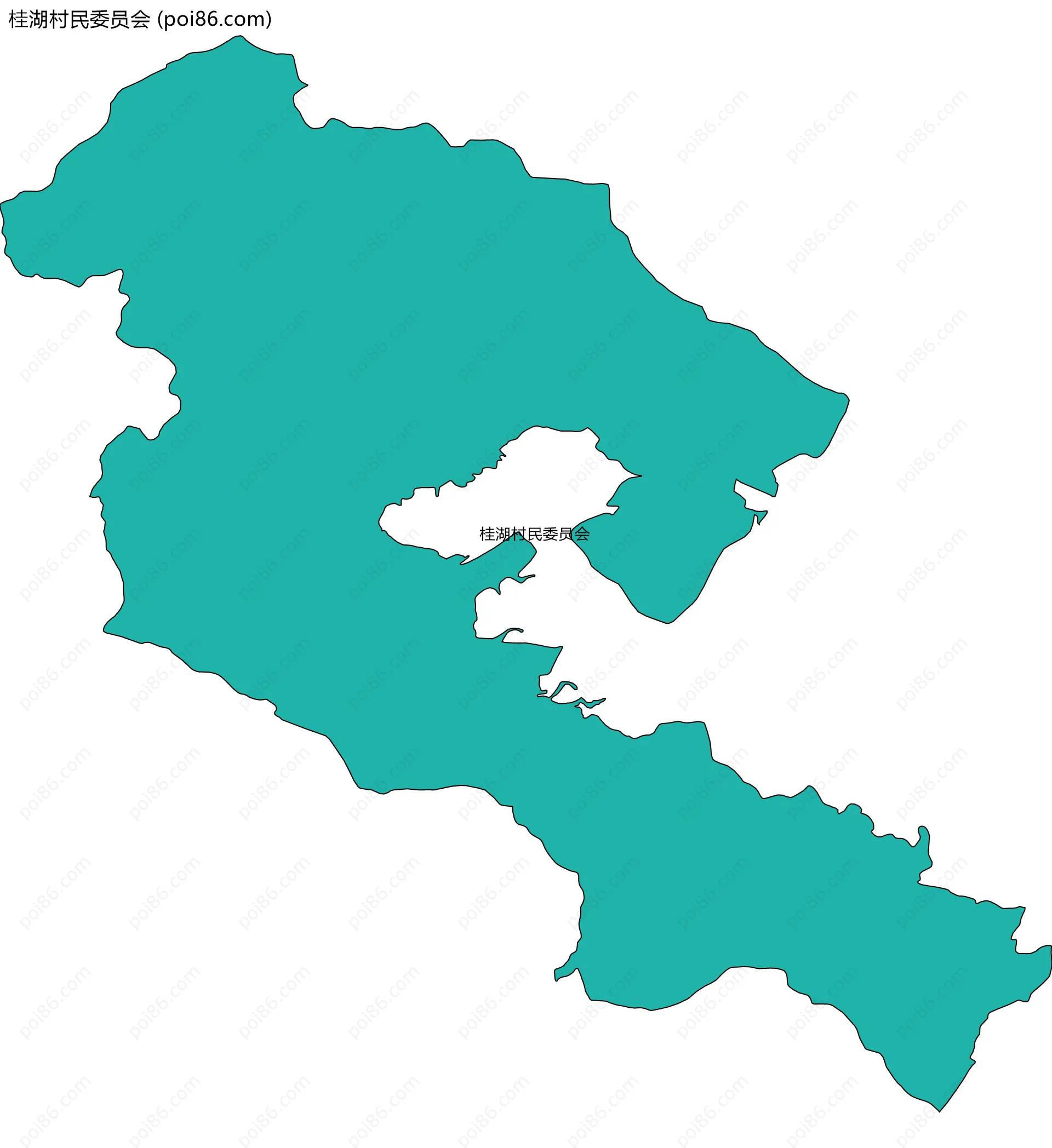 桂湖村民委员会边界地图