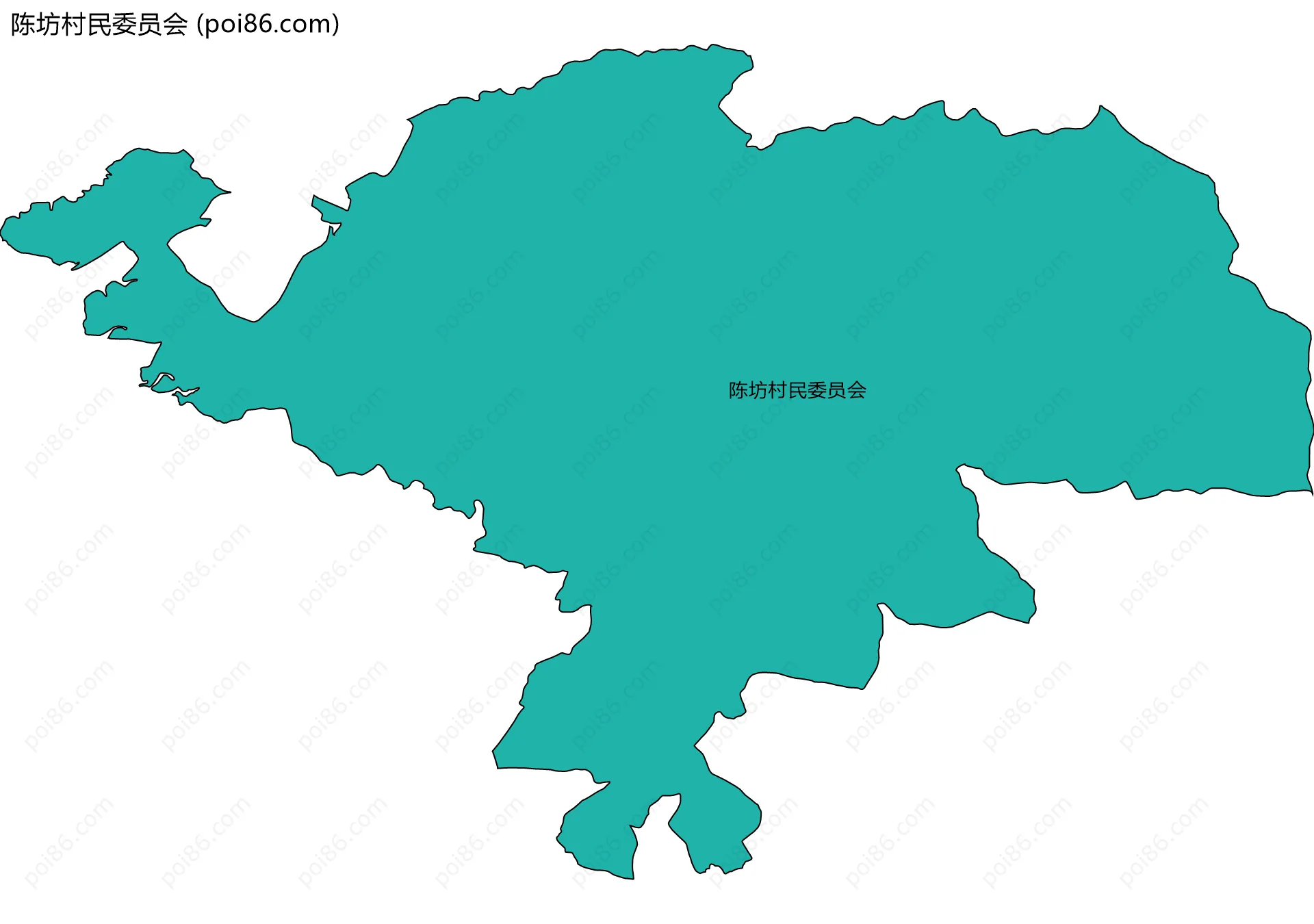 陈坊村民委员会边界地图