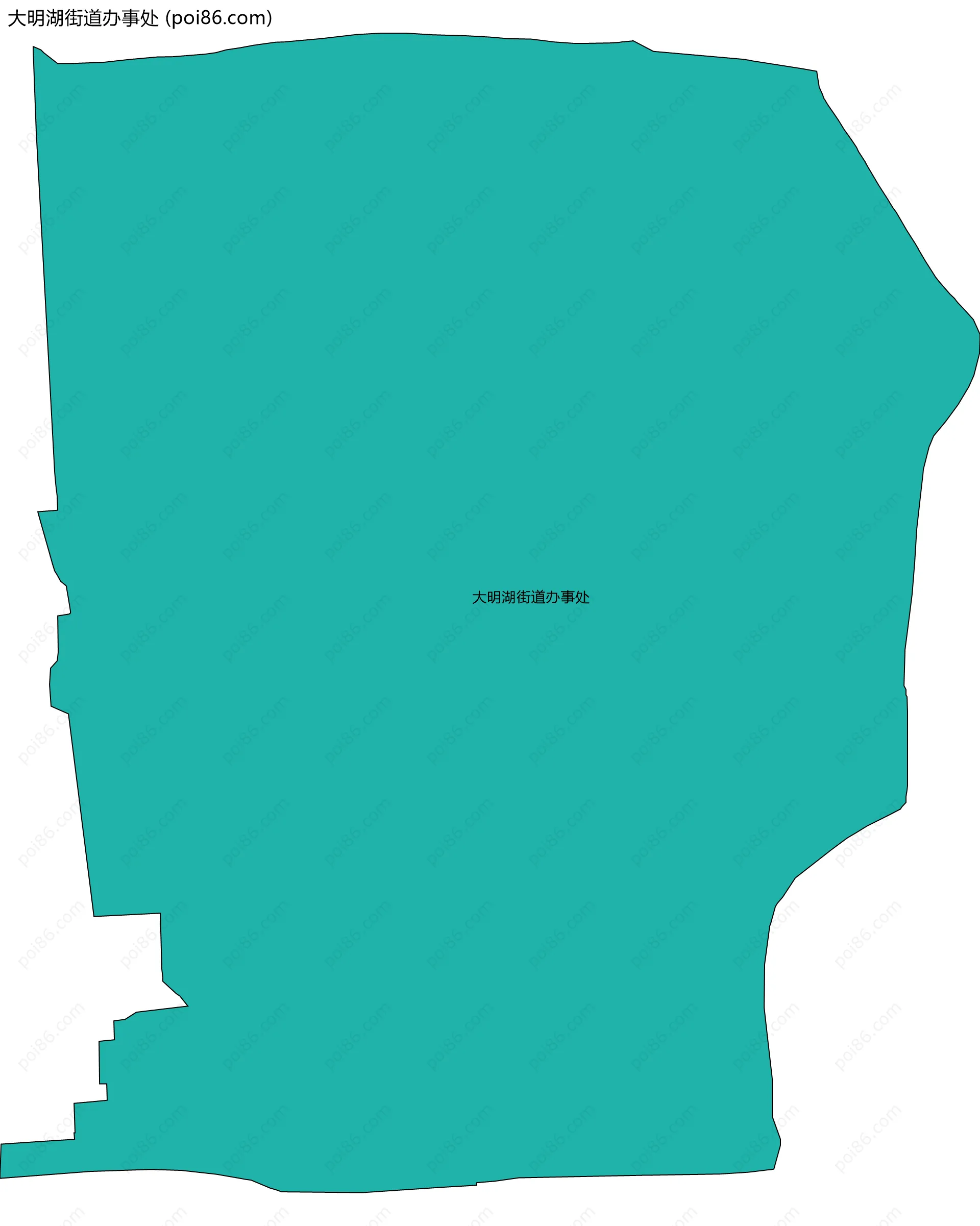 大明湖街道办事处边界地图