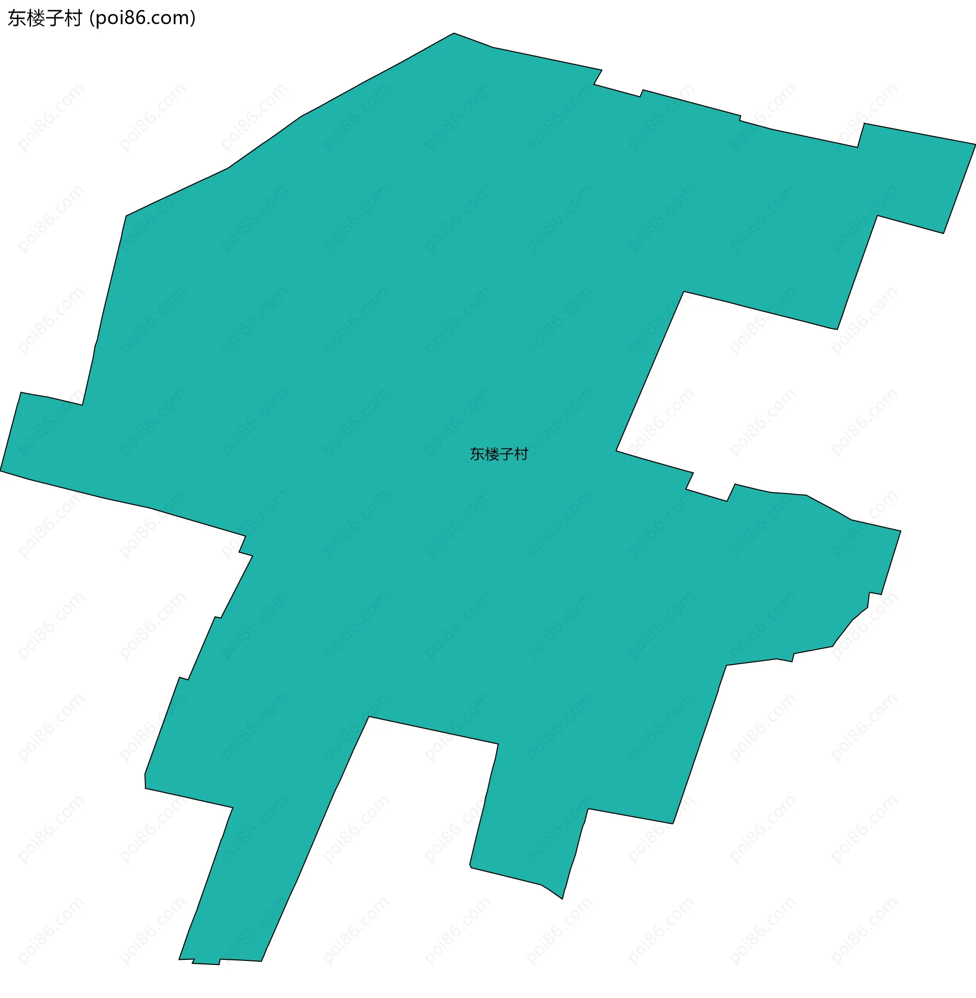 东楼子村边界地图