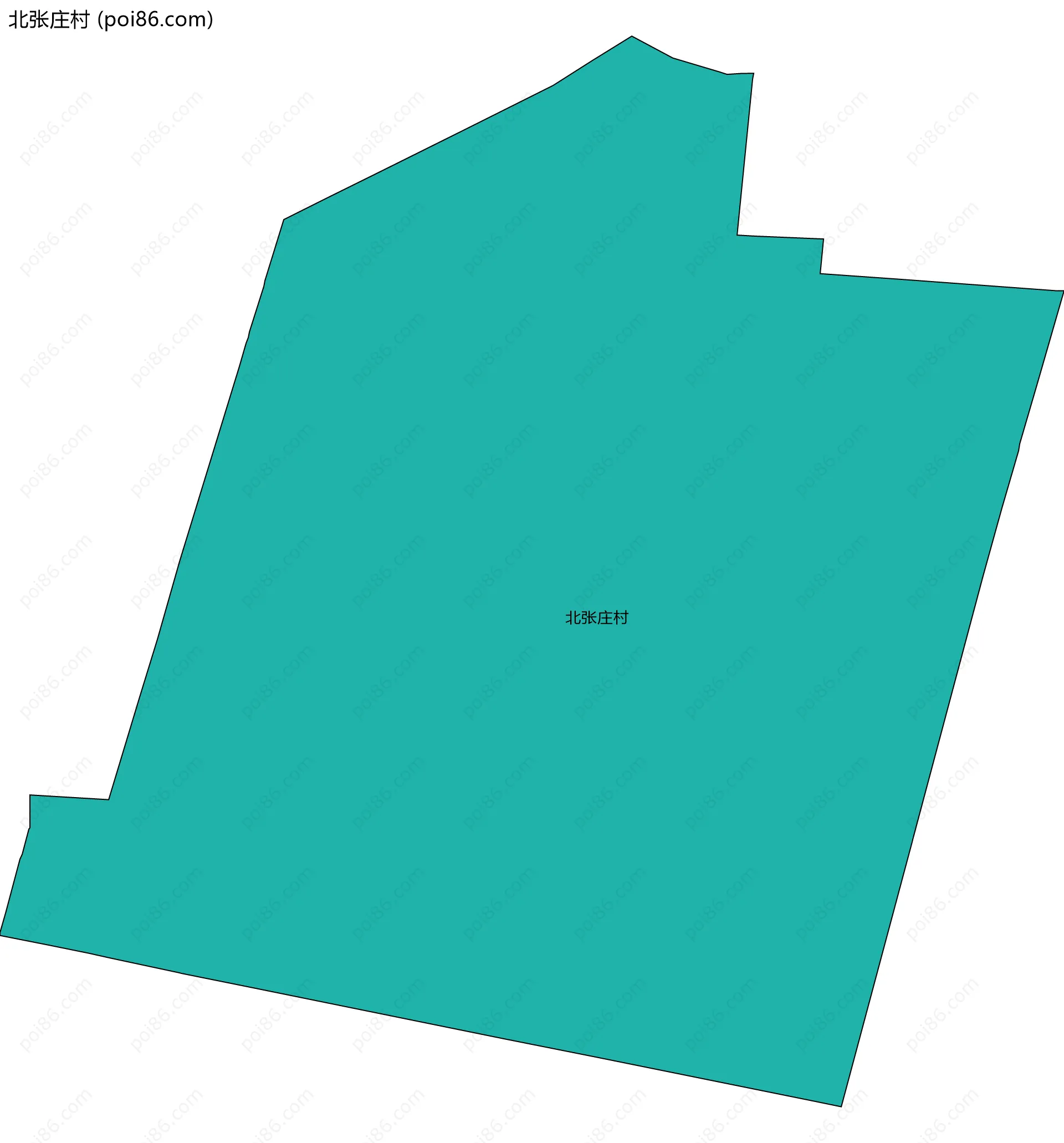 北张庄村边界地图