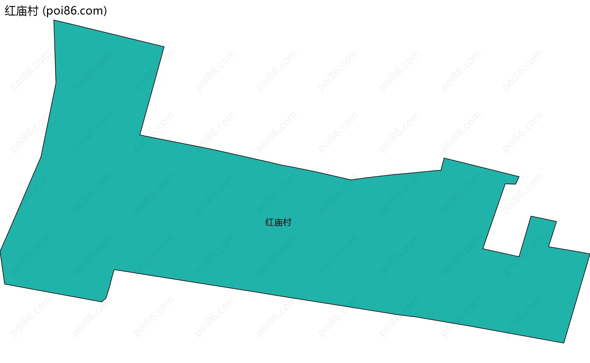 红庙村边界地图