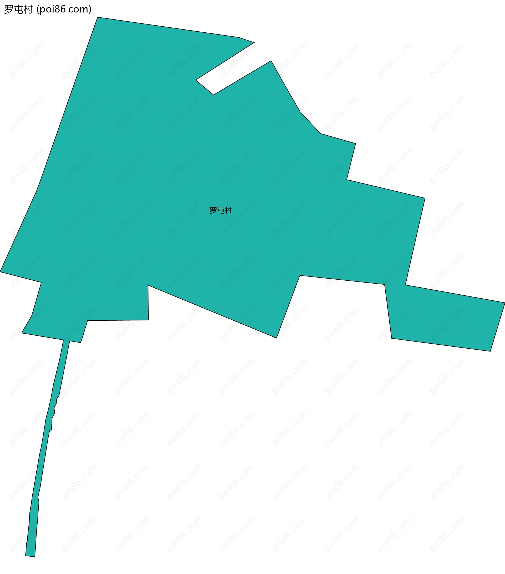 罗屯村边界地图