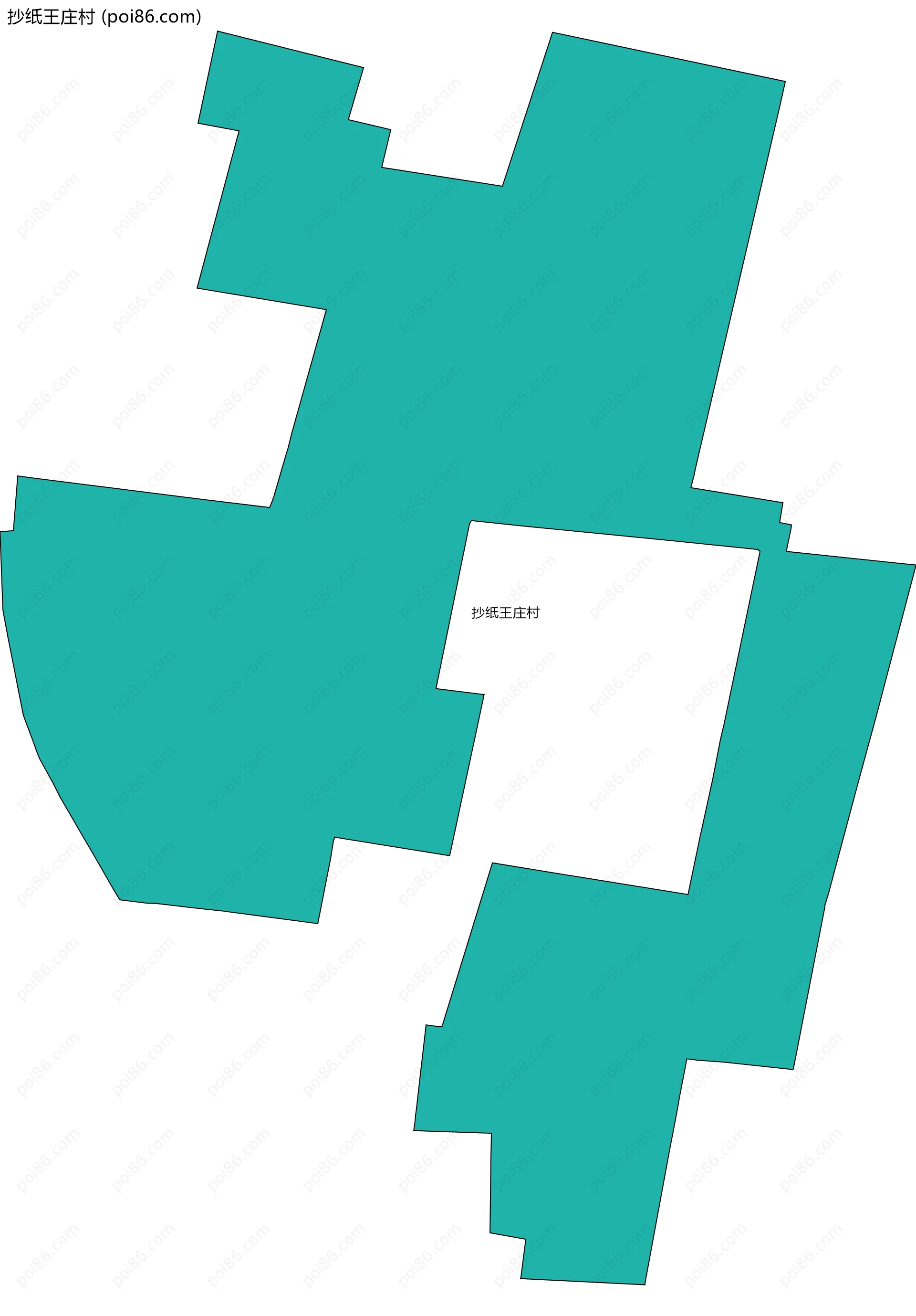 抄纸王庄村边界地图