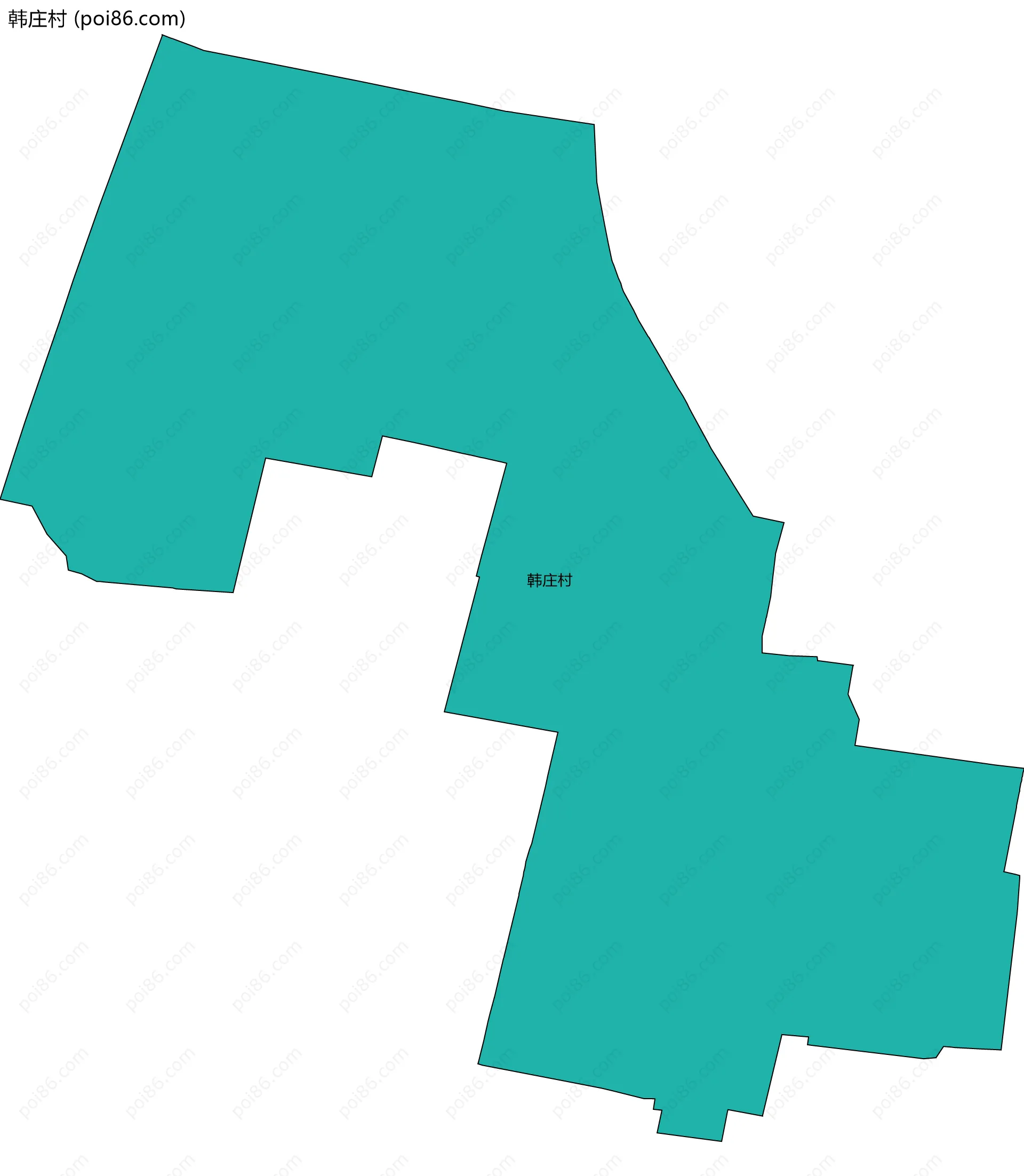 韩庄村边界地图