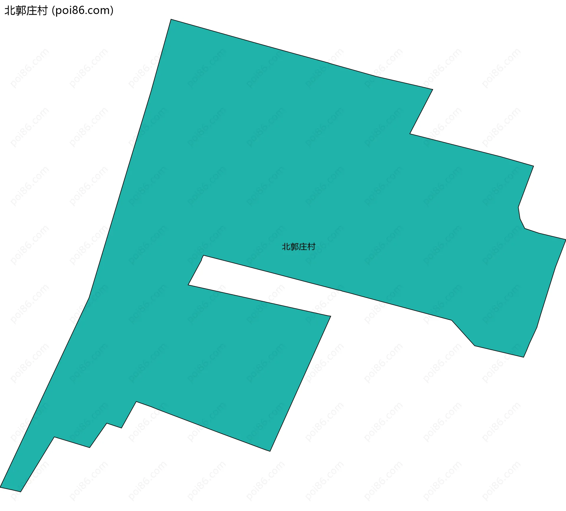 北郭庄村边界地图