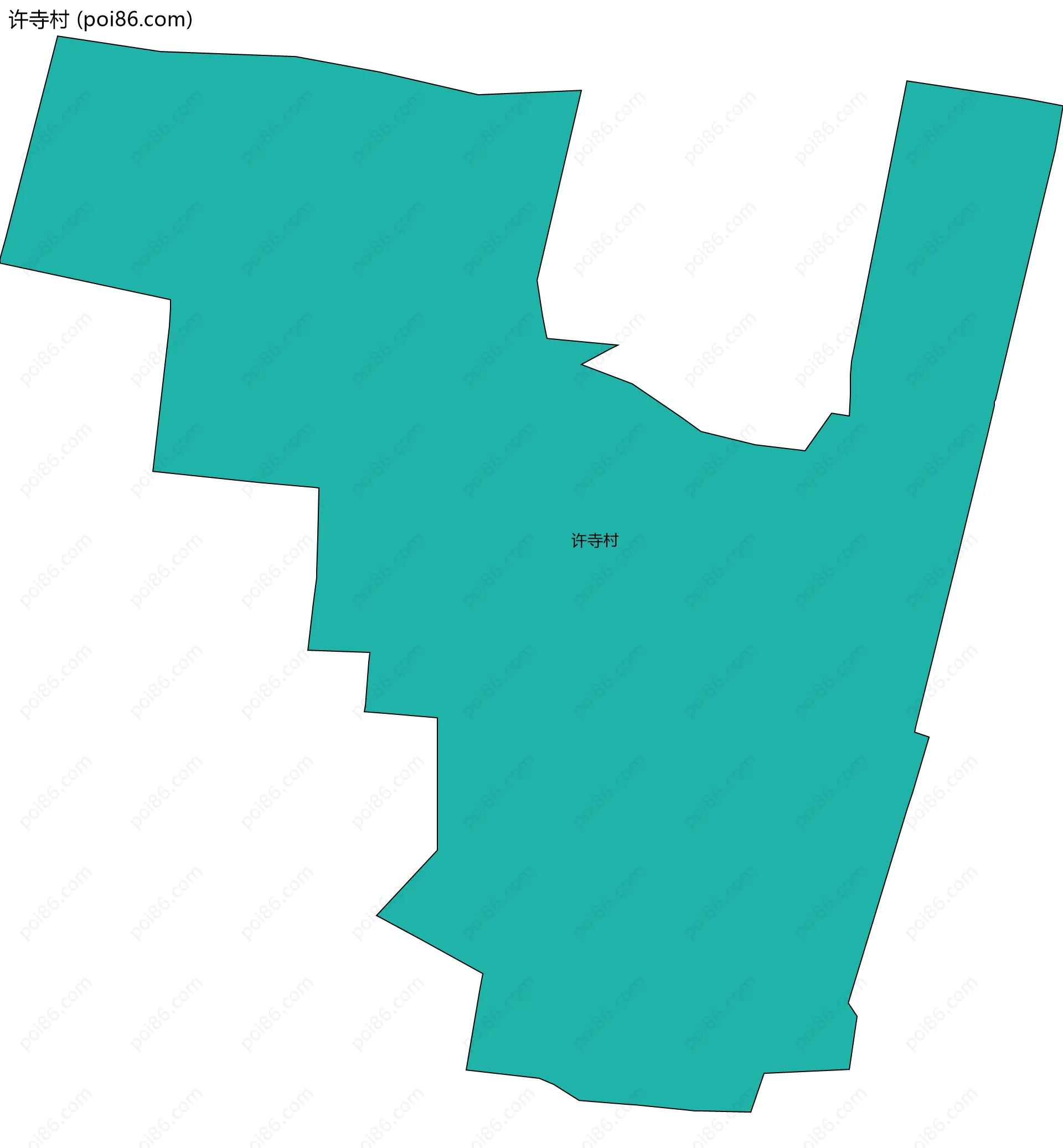 许寺村边界地图