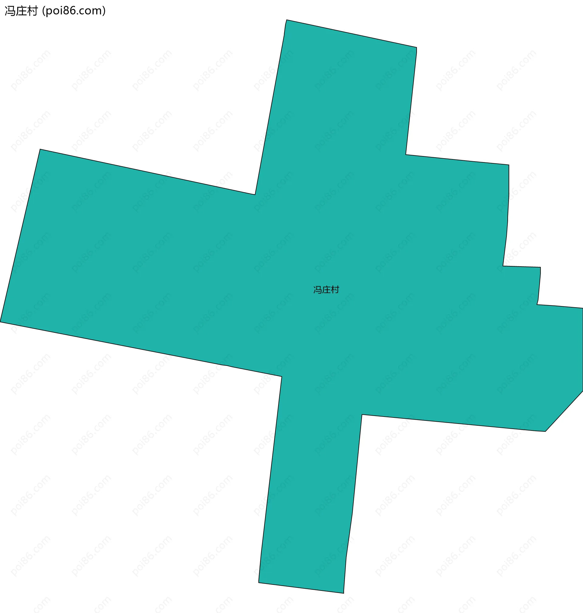 冯庄村边界地图