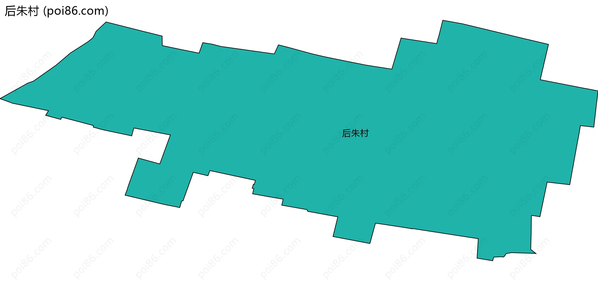 后朱村边界地图