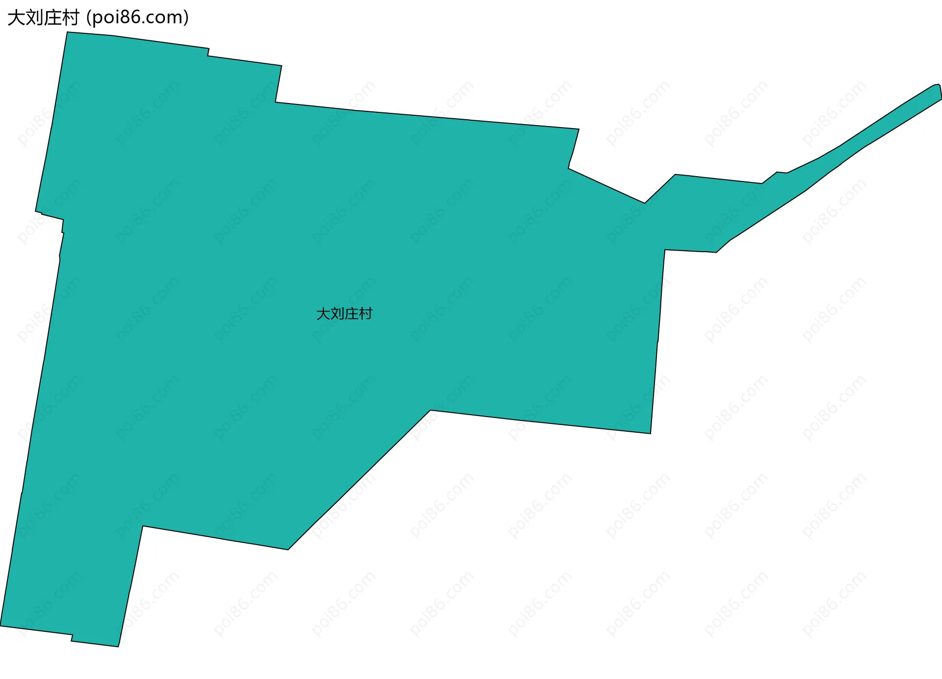 大刘庄村边界地图