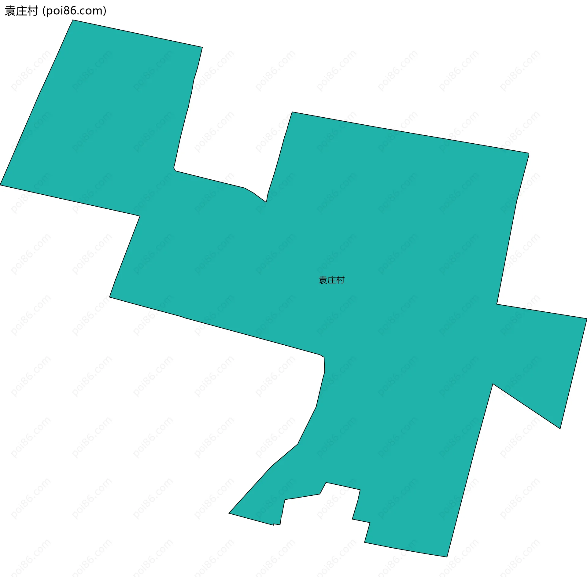 袁庄村边界地图